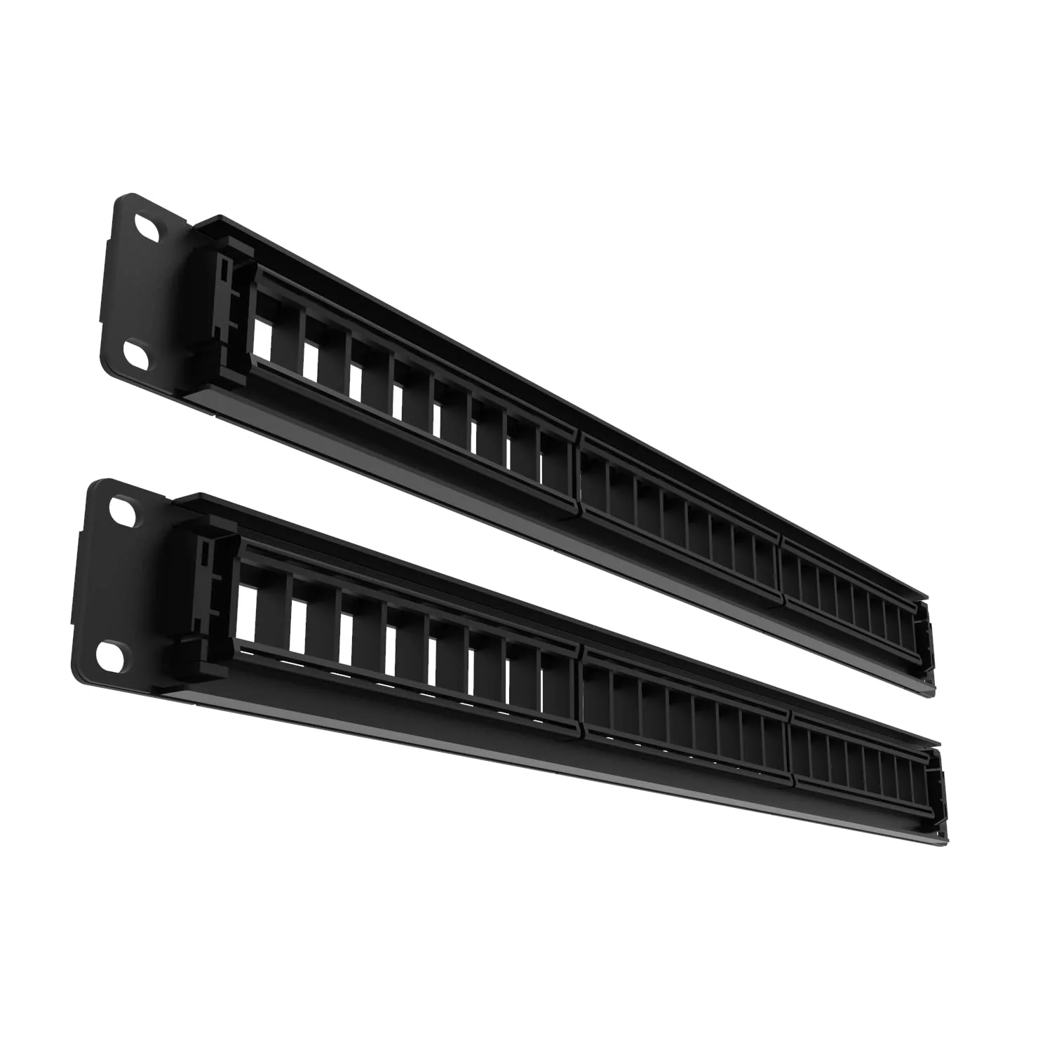 2 Pack of 24 Port Blank Keystone Patch Panel-1U Rackmount or Wall Mount UTP Patch Panel for Keystone Jacks-19-inch Multimeadia Patch Panel - Image 3