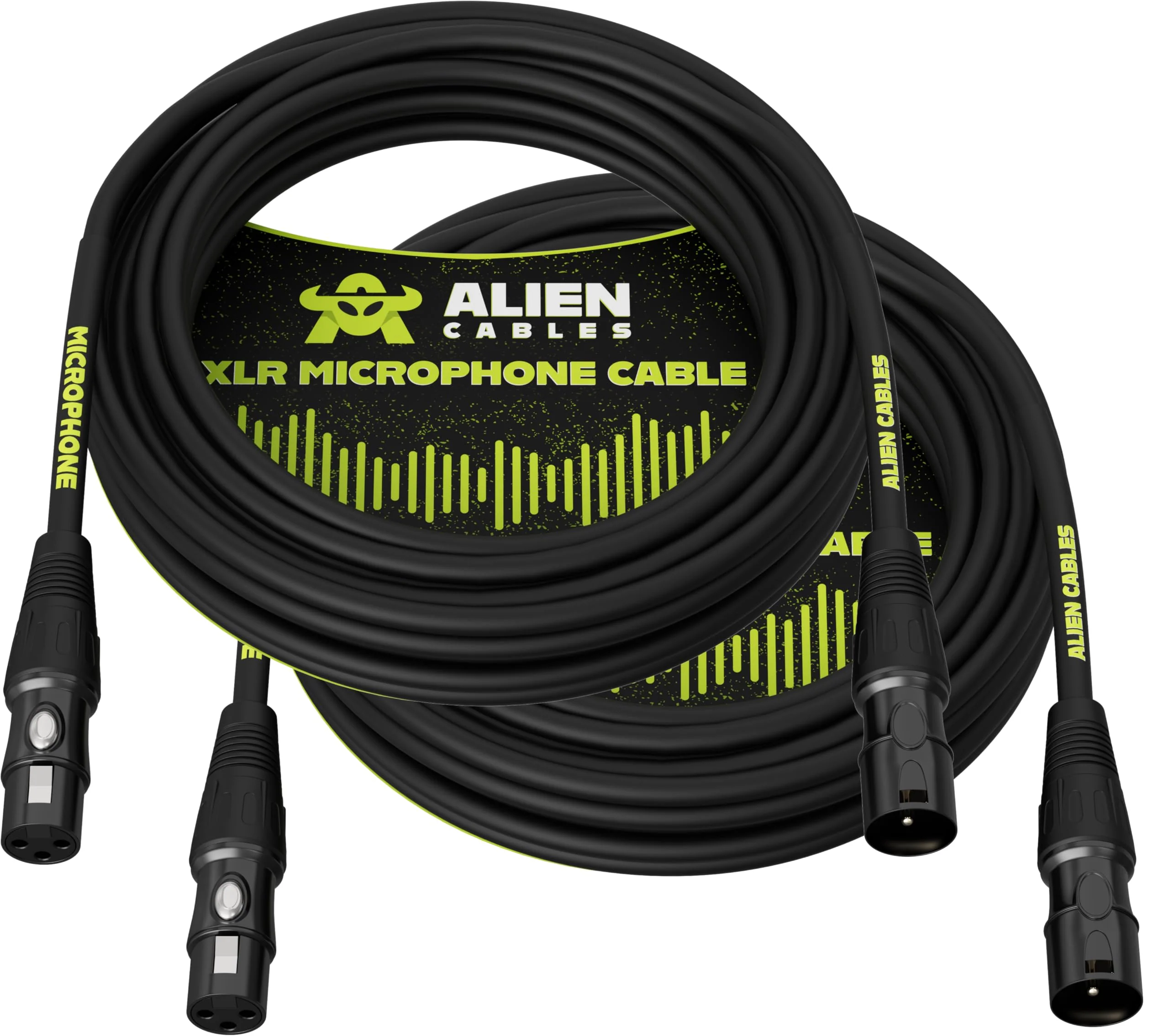 2-Pack Premium XLR Microphone Cables, Star-Quad Shielded XLR to XLR Cable 25 Foot, Pro Audio Mic Cord, Noise-Resistant OFC Conductors, Black 2 25 Feet - Image 5