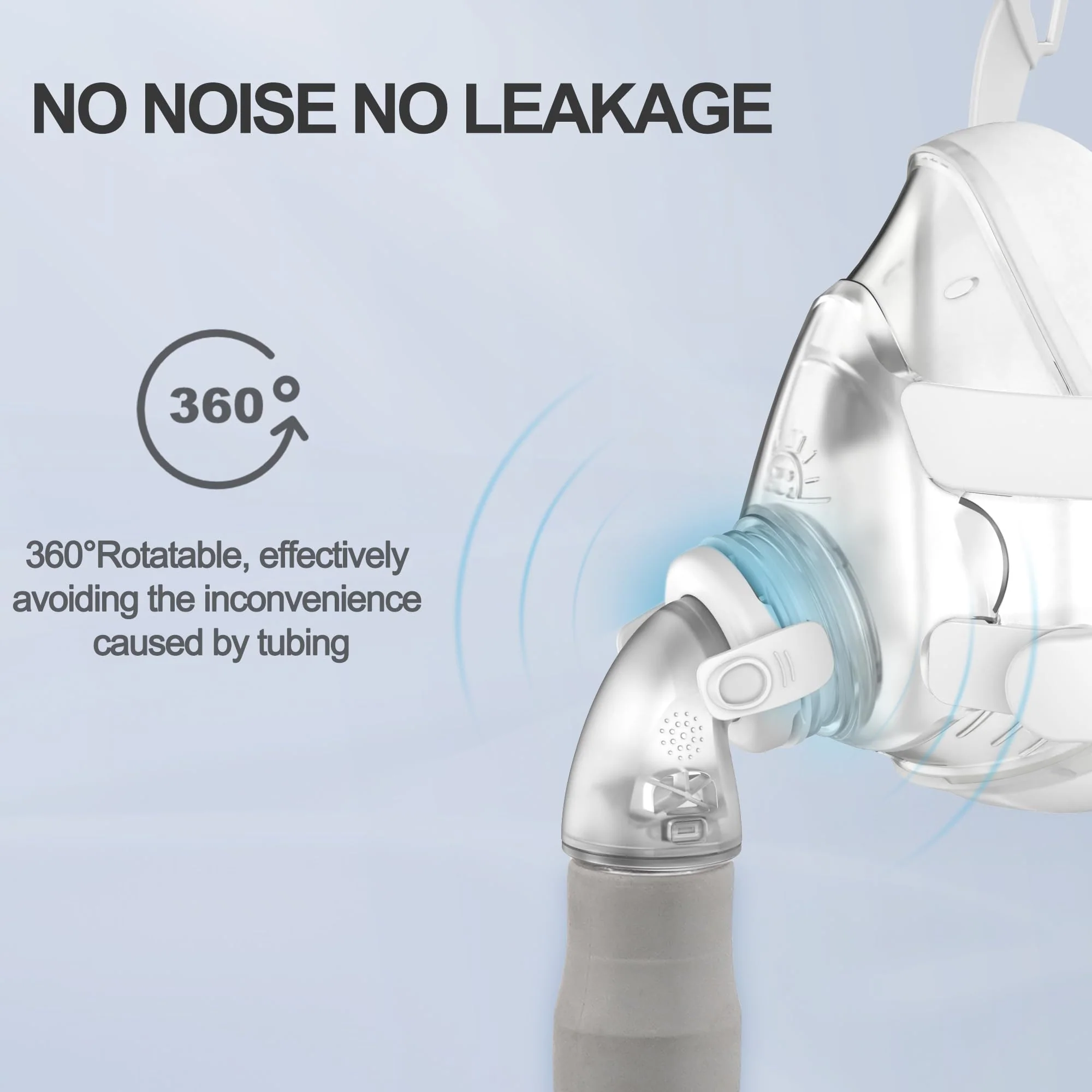 2 Pack Replacement Swivel Connector Elbow Tube Compatible with Airfit F20 and Airfit F30 Hose Quick Release Swivel High Quality CPAP Accessories BlessEase - Image 3