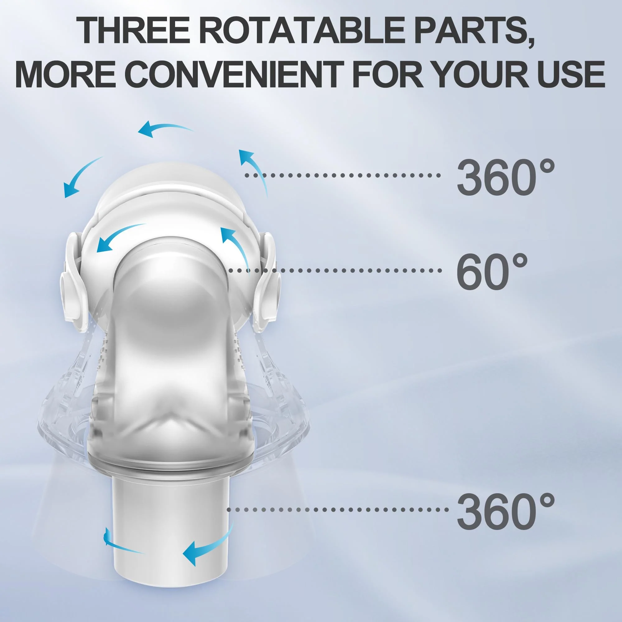 2 Pack Replacement Swivel Connector Elbow Tube Compatible with Airfit F20 and Airfit F30 Hose Quick Release Swivel High Quality CPAP Accessories BlessEase - Image 4