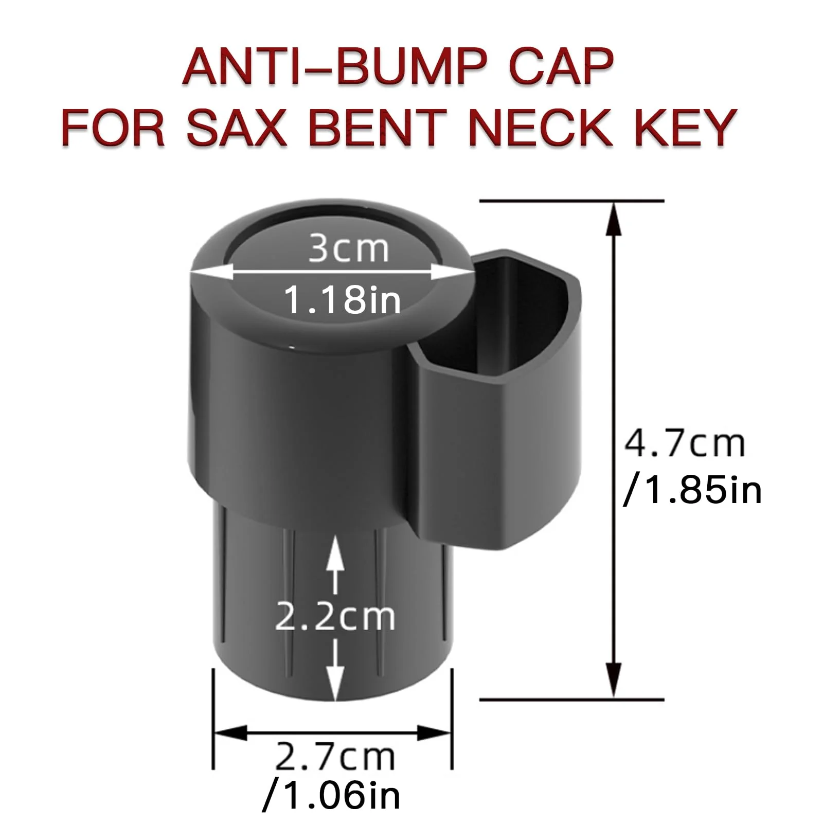 2 Pack Tenor Saxophone End Cap Plug, Anti-Bump Cap for Sax Bent Neck Key, Saxophone Accessory for Protection and Stability - Image 5
