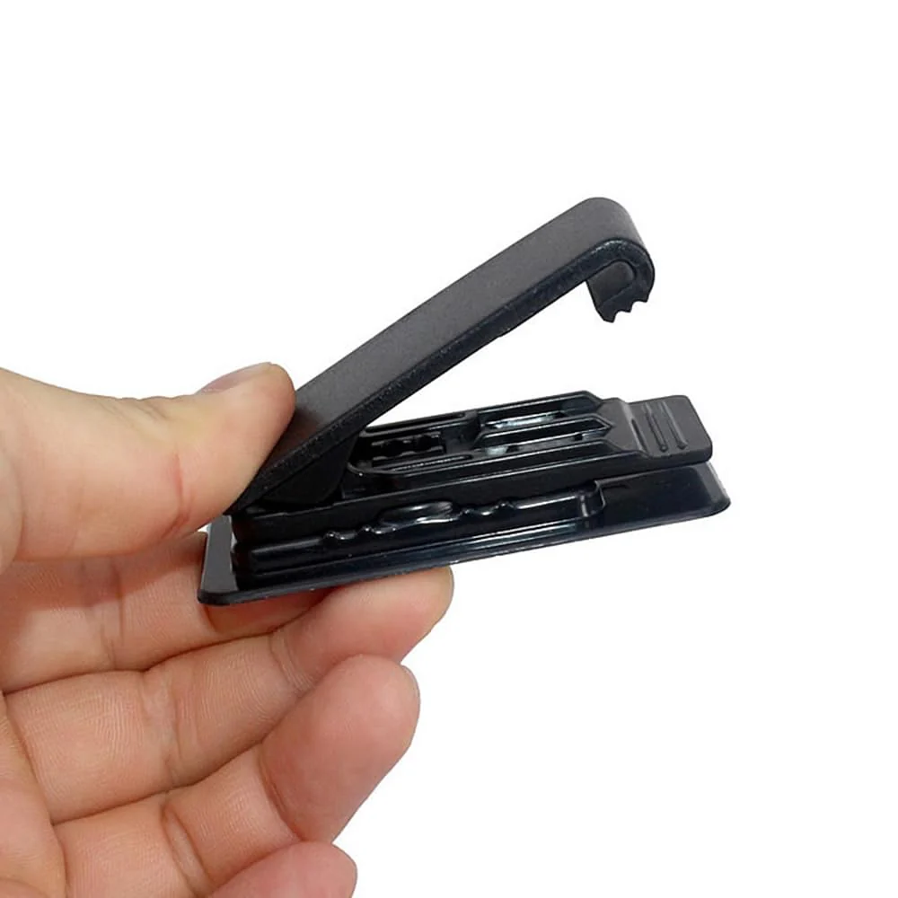 2 Pack Universal 360 Rotation Belt Clip for Portable Cassette Players Recorders/ MP3 & MP4 Players/Portable Microcassette Recorders/CB & Two-Way Radios/Digital Voice Recorders/TV Remote black - Image 3