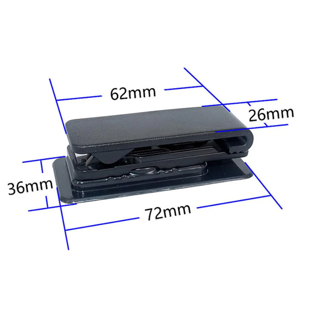 2 Pack Universal 360 Rotation Belt Clip for Portable Cassette Players Recorders/ MP3 & MP4 Players/Portable Microcassette Recorders/CB & Two-Way Radios/Digital Voice Recorders/TV Remote black - Image 5
