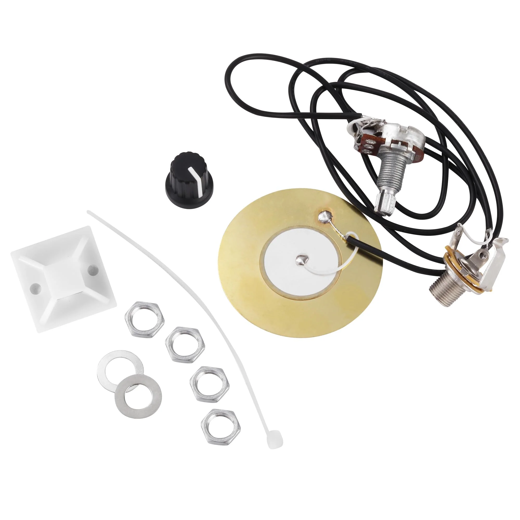 2 Packs 50mm Piezo Pickup Transducer Prewired Amplifier with 6.35mm Output Jack for Acoustic Guitars, Ukuleles, and Cigar Box Guitars - Image 6