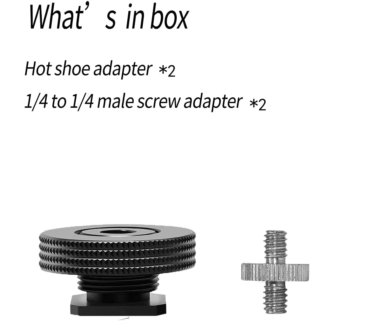 [2 Packs]- Atmoshue 1/4" Female Thread to Hot Shoe Adapter, Hot Shoe Mount Adapter with 1/4 to 1/4" Male Screw Adapter for Magic Arm, Monitor, Video Light - Image 7