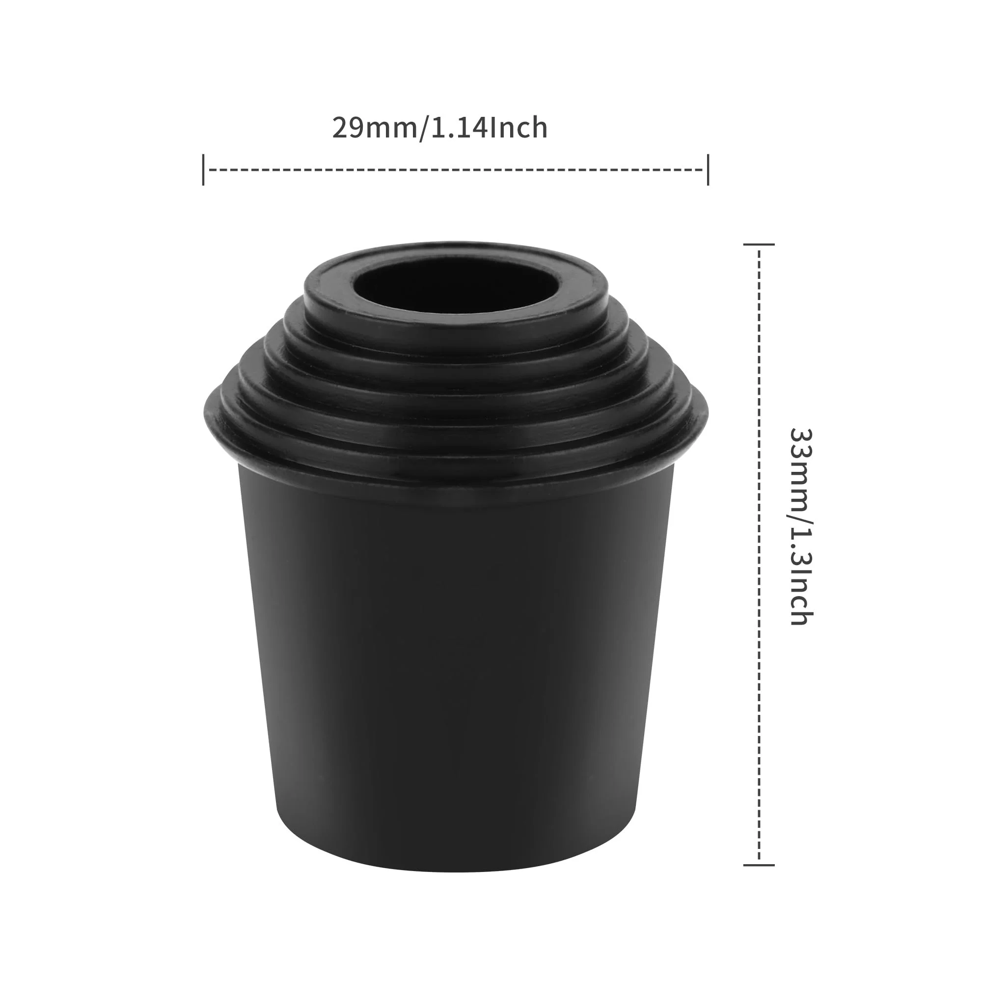 2 Packs Bass Drum Threaded Rubber Feet, Floor Tom Drum Leg Tips Rubber Feet with Lock Nut, 3/8" 16 Thread Fits for Most Spurs - Image 3