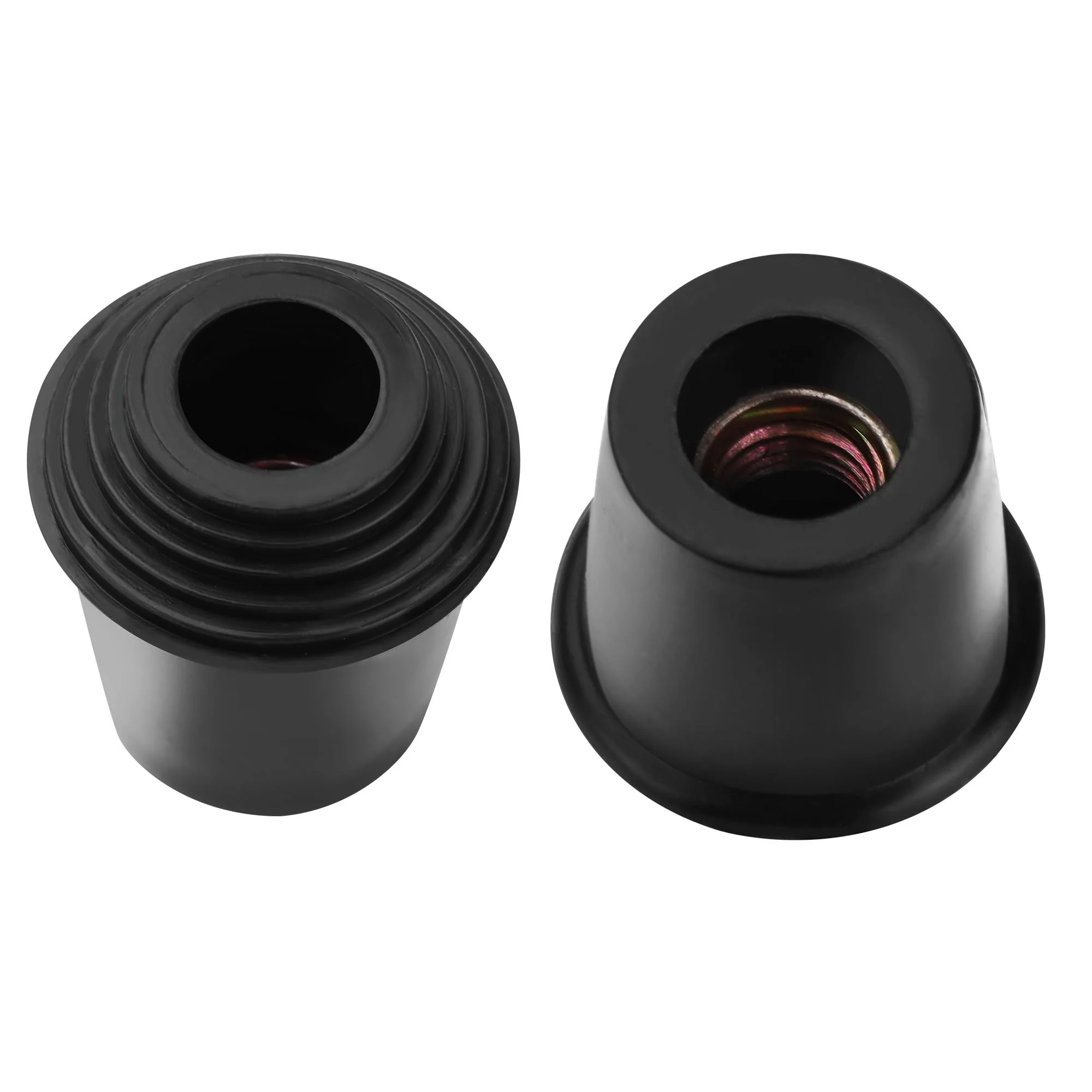 2 Packs Bass Drum Threaded Rubber Feet, Floor Tom Drum Leg Tips Rubber Feet with Lock Nut, 3/8" 16 Thread Fits for Most Spurs - Image 6