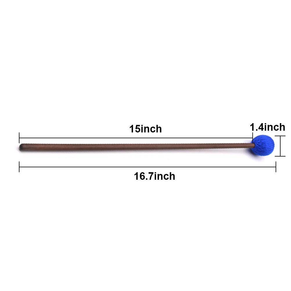 2 Pair Marimba Mallets Medium Blue Hard Yarn Head Keyboard Marimba Mallets for Percussion Marimba Playing Glockenspiel Marimba (Style 2) Style 2 - Image 3