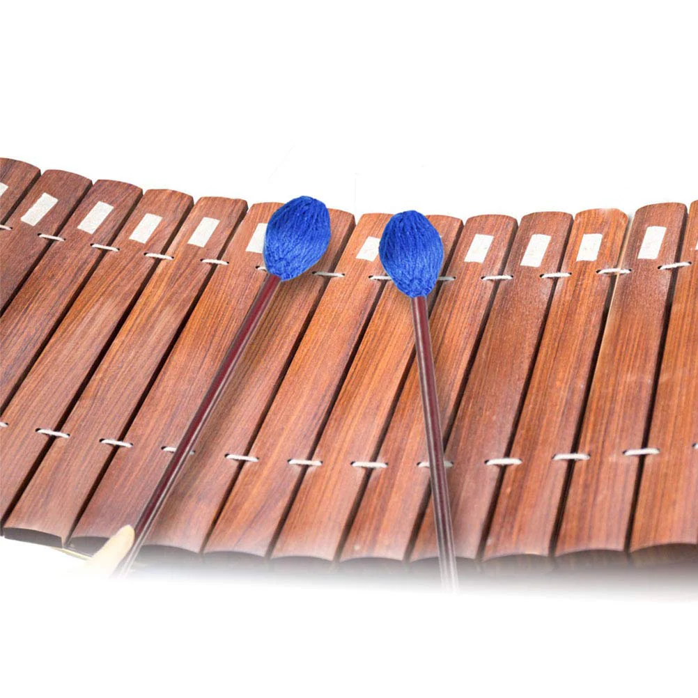 2 Pair Marimba Mallets Medium Blue Hard Yarn Head Keyboard Marimba Mallets for Percussion Marimba Playing Glockenspiel Marimba (Style 2) Style 2 - Image 5