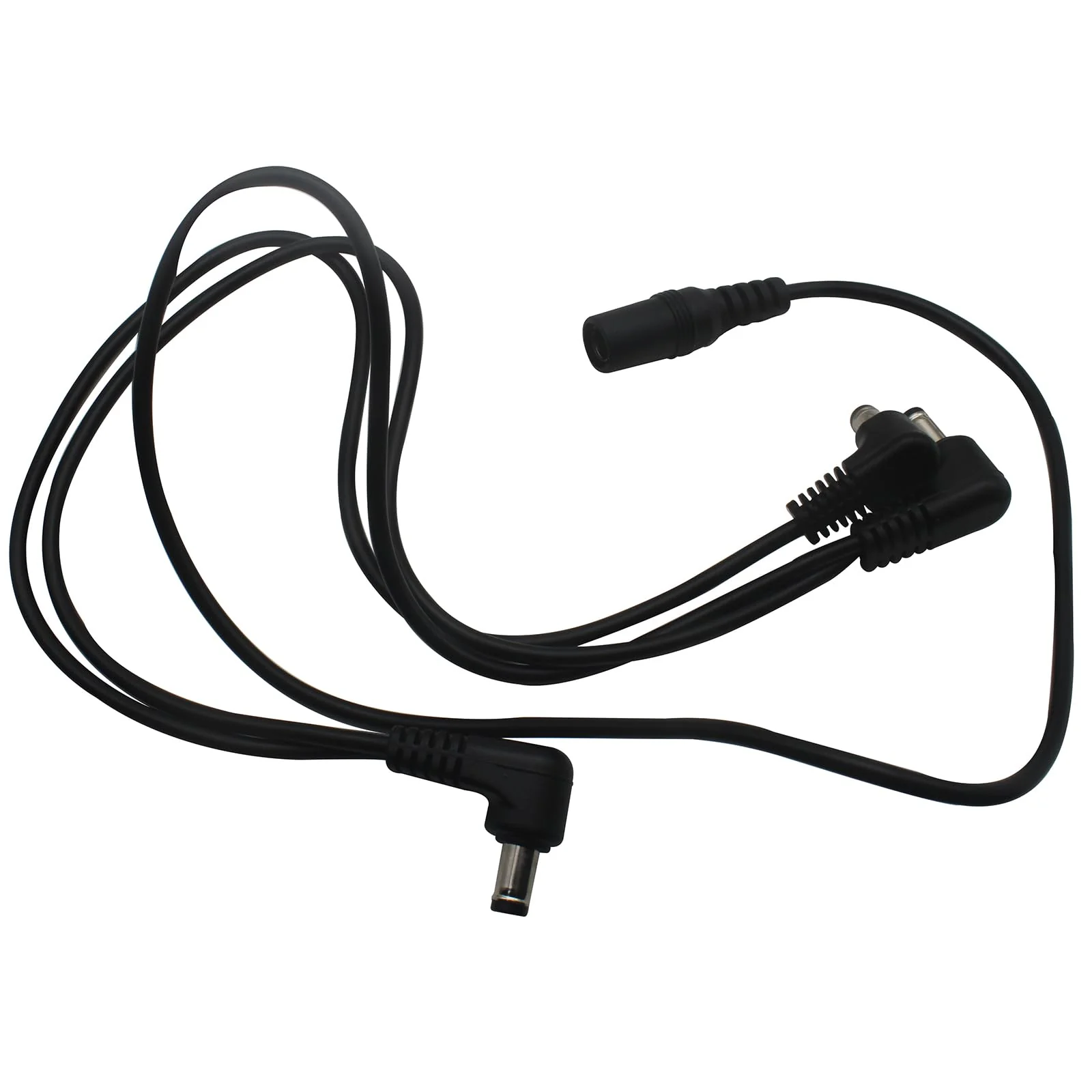 2 Pcs Black 1/3 Daisy Chain Power Cord DC Elbow Three Ways Daisy Chain Power Line DC for Guitar Pedal Power Adapter - Image 2