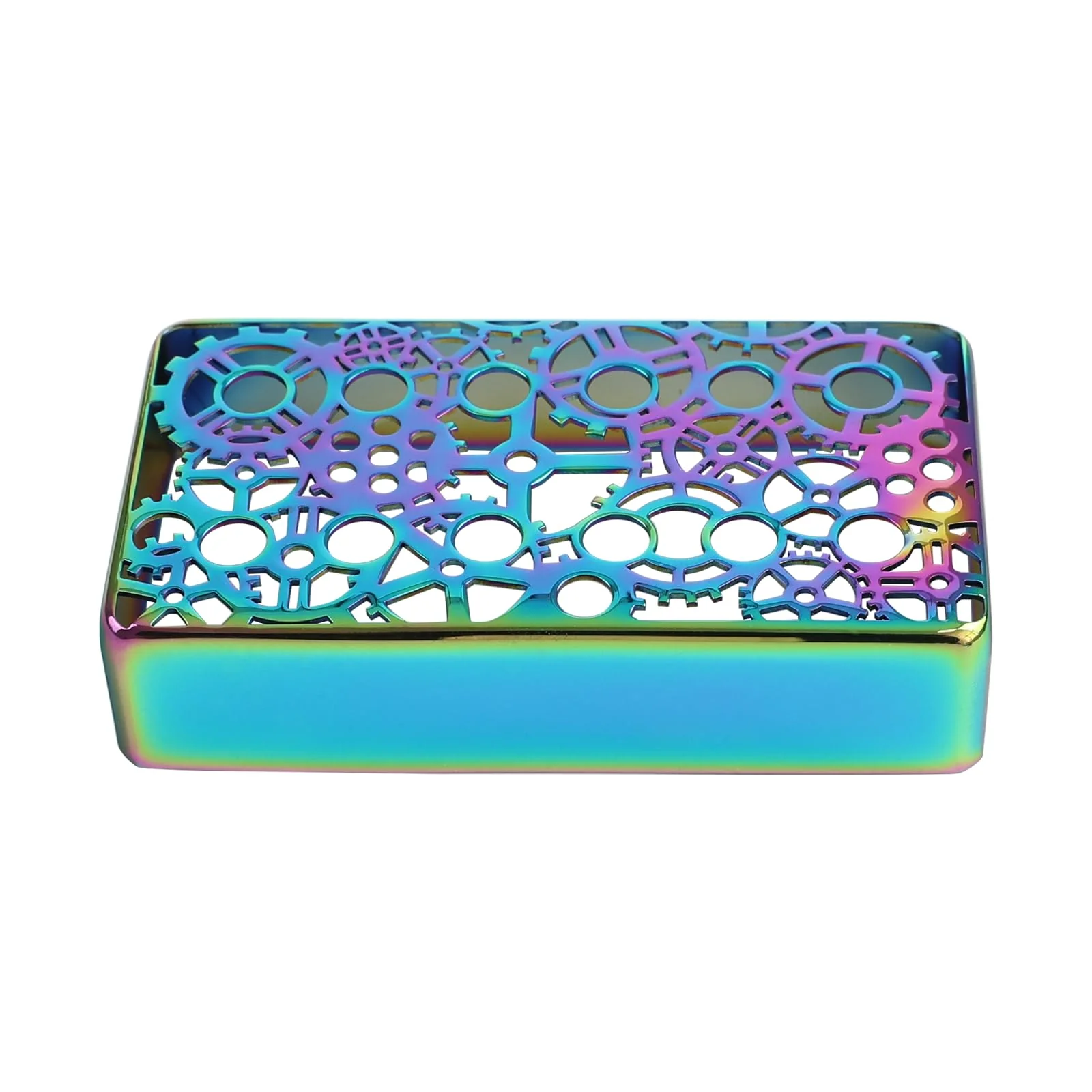 2 PCS Brass Humbucker Guitar Pickup Covers 50mm/52mm Pole Spacing engraved Guitar Pickup Covers Pickup Covers electric guitar pickup covers for Les Paul Electric Guitar (Colorful) Style A heptachrome - Image 7