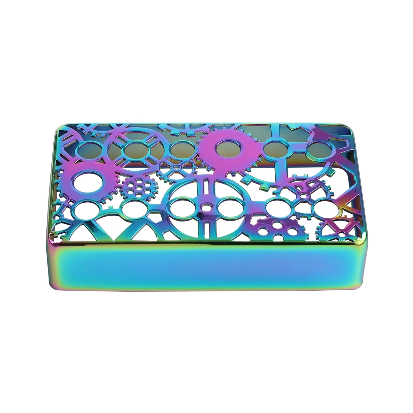 2 PCS Brass Humbucker Guitar Pickup Covers 50mm/52mm Pole Spacing engraved Guitar Pickup Covers Pickup Covers electric guitar pickup covers for Les Paul Electric Guitar (Colorful) Style A heptachrome - Image 8