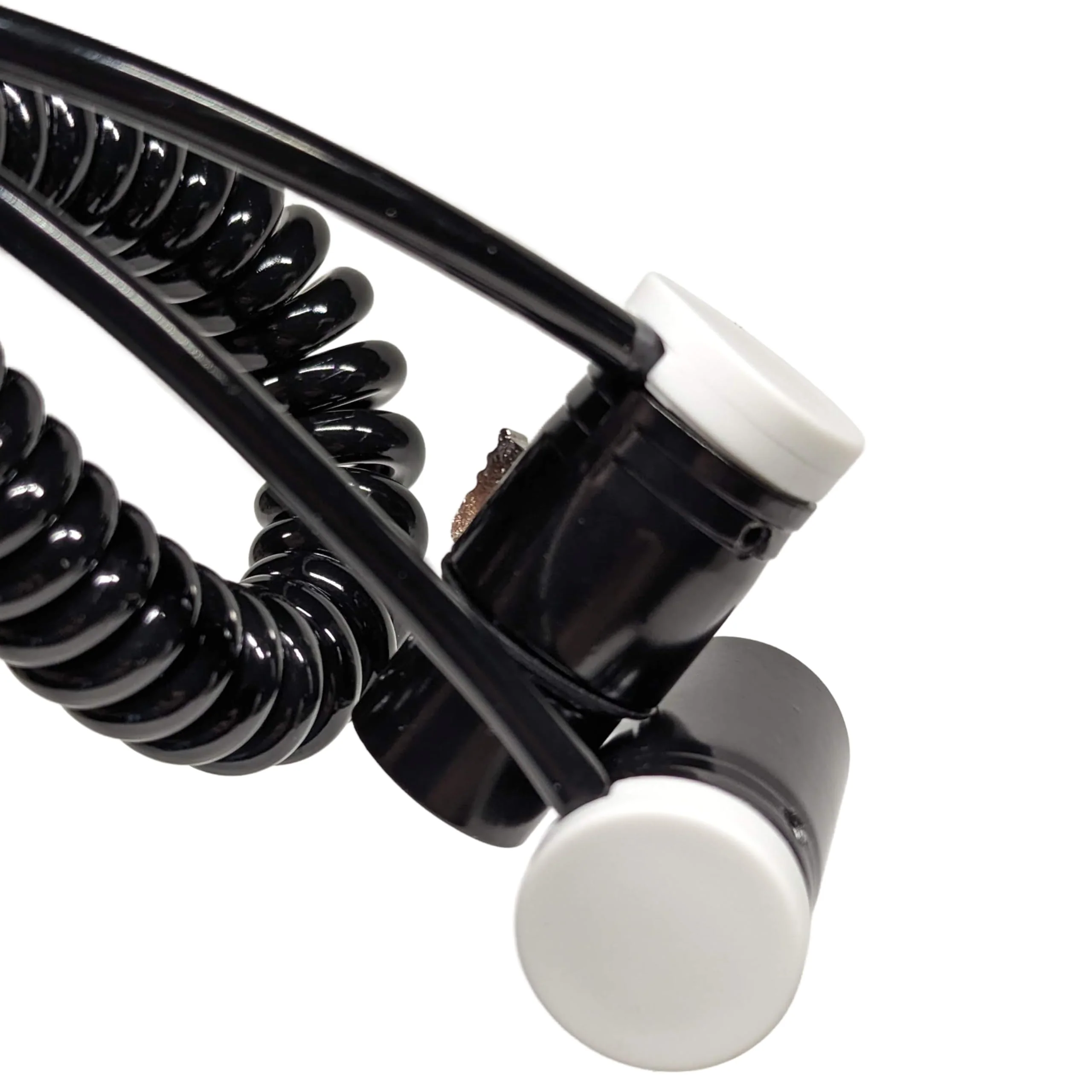 2-Pcs Coiled Low-Profile 3-Pin XLR Female to XLR Male Adjustable-Angle Cable for Sound Devices 302, 552, 633, 688, 788T Mixer, Zaxcom, Zoom F8, 20-Inches, Black and White 2-Pcs, Black + White - Image 2