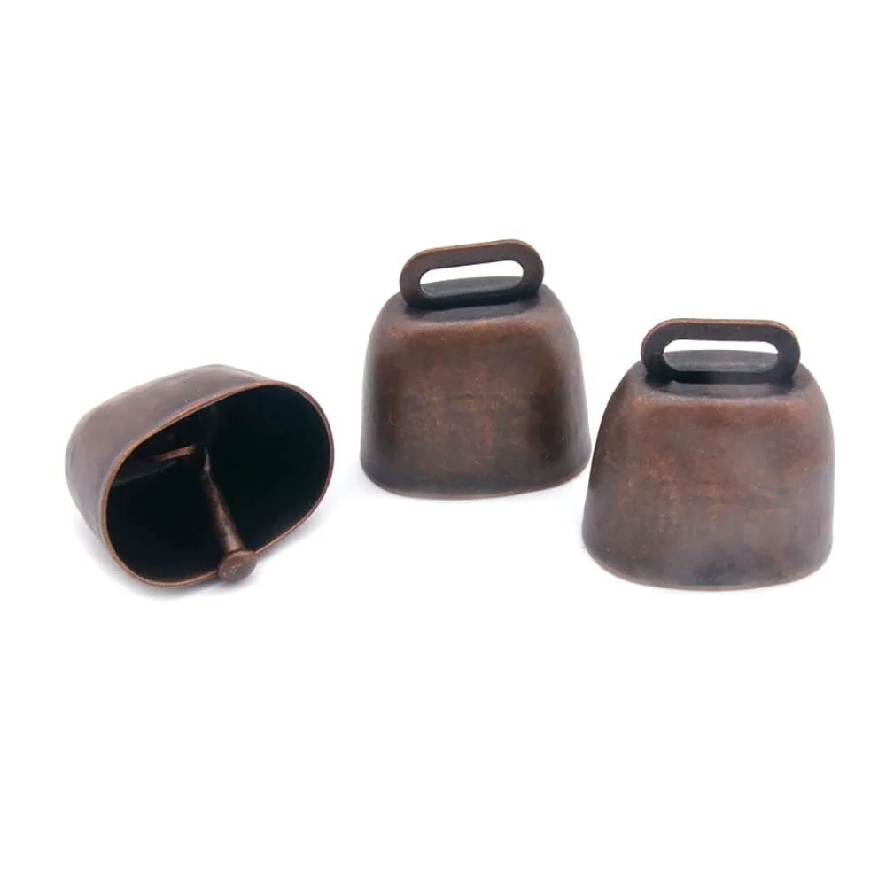 2 Pcs Cow Horse Sheep Grazing Copper Bells,Cattle Farm Animal Loud Red Bronze Bell,Pet Anti-Theft Bell,Small Brass Bell New Years, Wedding Bells & Chimes Percussion Musical Instruments, 2x3cm - Image 5