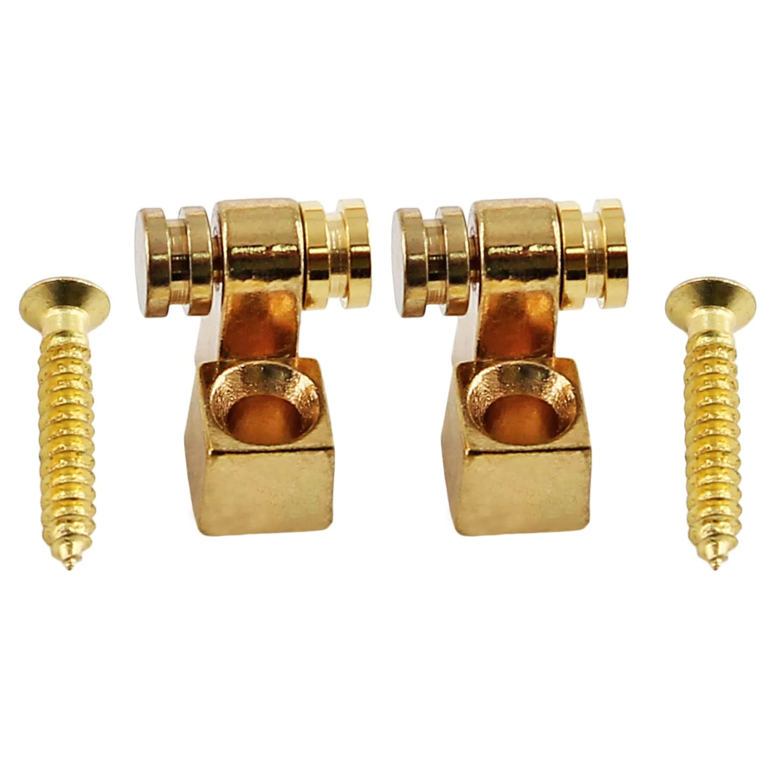 2 Pcs Guitar Roller String Tree, Gold String Tree Retainer Telecaster String Guide Bass String Retainer Screw for Tele Start(Brass) - Image 2