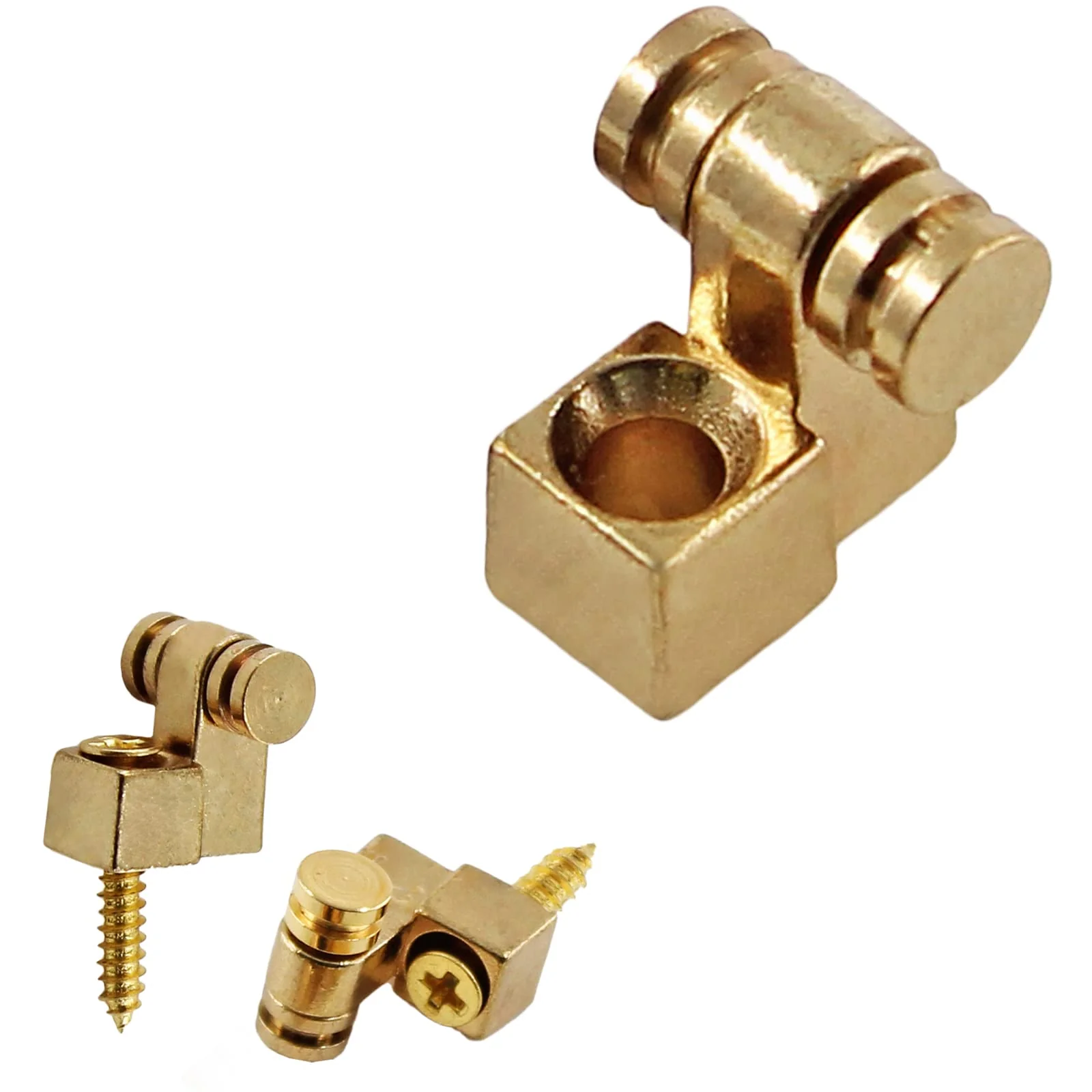 2 Pcs Guitar Roller String Tree, Gold String Tree Retainer Telecaster String Guide Bass String Retainer Screw for Tele Start(Brass) - Image 5