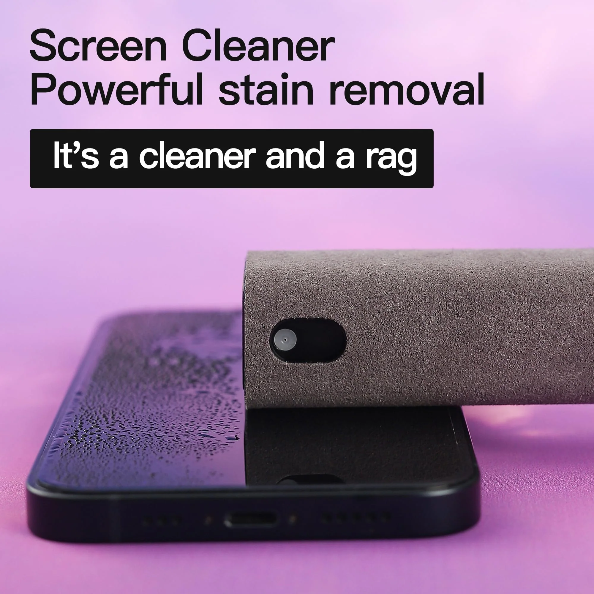2 Pcs Screen Cleaner Kit, 3-in-1 Touchscreen Mist Cleaner Spray Bottle Tool & Microfiber Cloth for Phone/Laptop/Tablet/TV/Monitor/Car Screens(Grey) 2 Pcs-Grey - Image 5