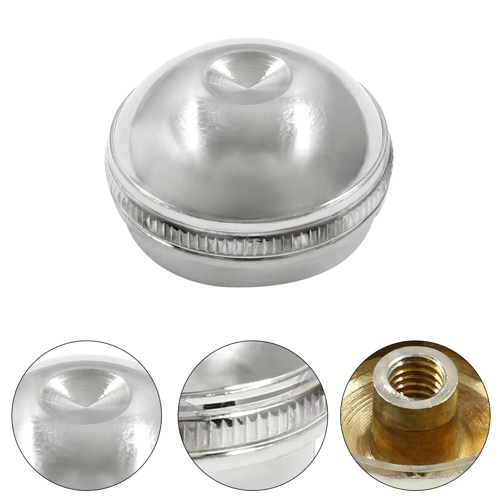 2 Pcs Silver Flute Head Crown End Cap, Headjoint Screw Cap for Instrument Accessory Flute Repair Parts 2 Pcs - Image 2
