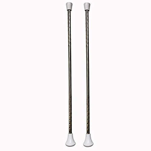 2 Pcs Twirling Baton 26-Inches Marching Band Baton Spinning Dance Baton Metal Gymnastics Parade Stick for Child in Majorette with 2 Dance Ribbon Streamer 2 White - Image 4