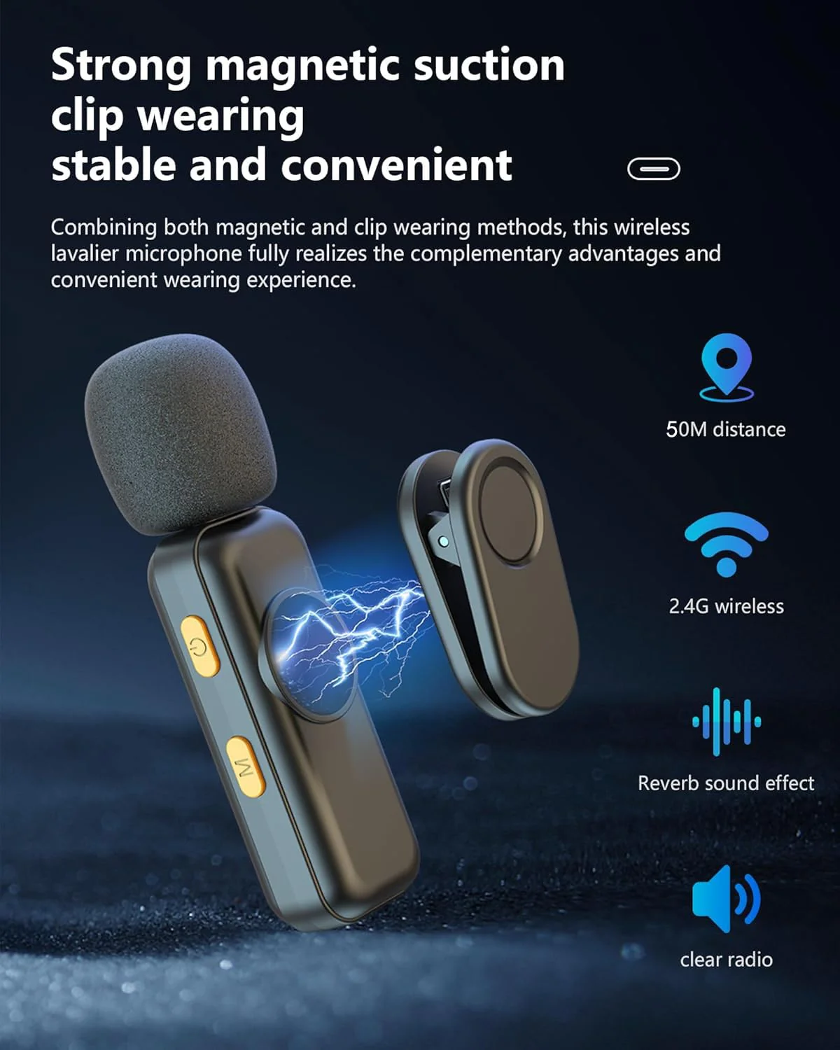 2 Pcs Wireless Lavalier Microphone for iPhone, Video Recording Clip-on Mics with Rotatable Clip&Denoise Recording,Ideal for Vlog Tiktok YouTube Podcast Content Creator, for iPad/Android/PC - Image 3