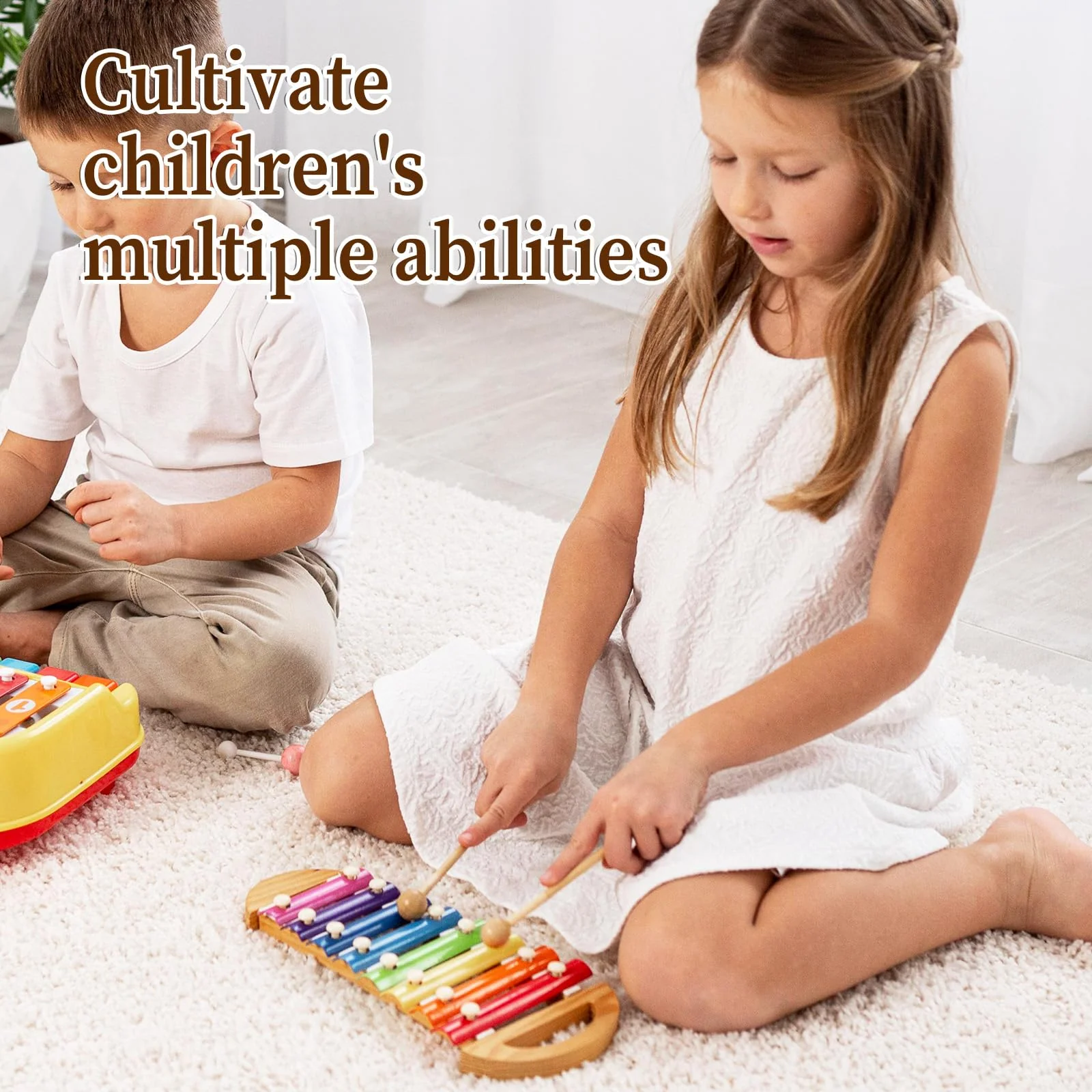 2 Pcs Wood Percussion Sticks 7.8 Inch Glockenspiel Xylophone Mallets Sticks Drum Mallet Glockenspiel Mallets for Xylophone Chime Drums Bells - Image 5