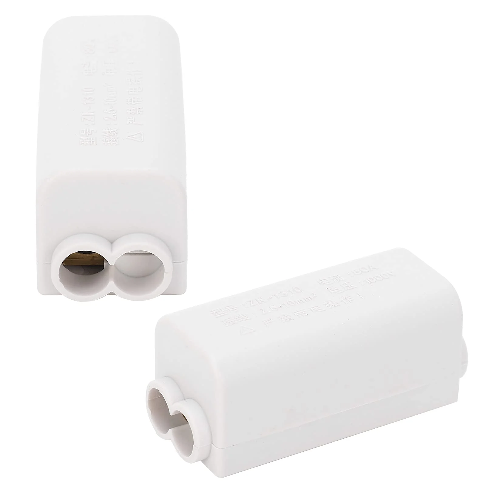 2-Piece Terminal Blocks High Performance Main Divider T Shape 1-in-2-Out Wiring Terminal Block Quick Splice Terminal Blocks Cable Connection Zk-1310 1000V 80A with Insulation Shell - Image 9