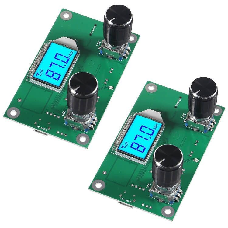 2 Pieces Digital FM Receiver Module, Radio Receiver Module Digital Stereo Board LCD Display DSP PLL 76.0MHz-108.0MHz - Image 2