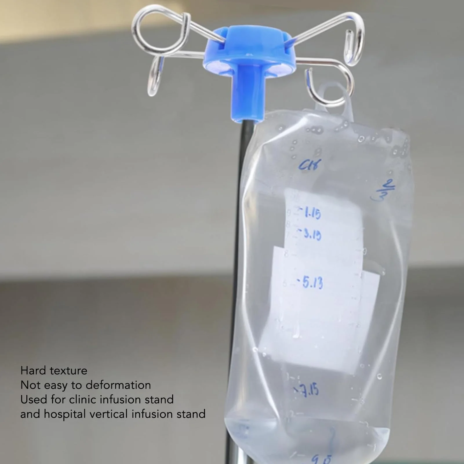 2 Pieces Infusion Stand Hanging Hooks, Infusion Stand Hook with 4 Hangers, Vertical Metal Infusion Stand Hook, Dropper Bag Hanger Hook for Home Hospitals - Image 3