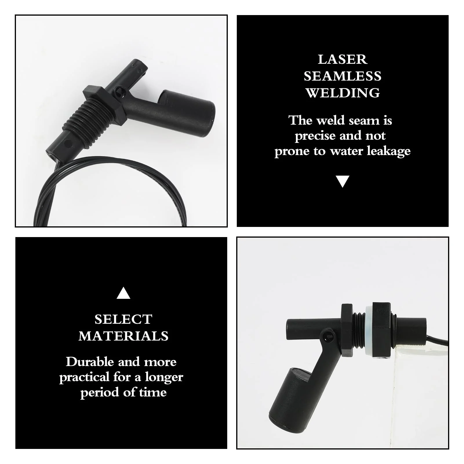 2 Pieces Water Level Sensor, Side Mounted Liquid Float Switch with Spring Wire Connector, PP Level Switch for Tank, Pool, Aquarium, Water Level Sensor for Hydroponics, Garden - Image 4