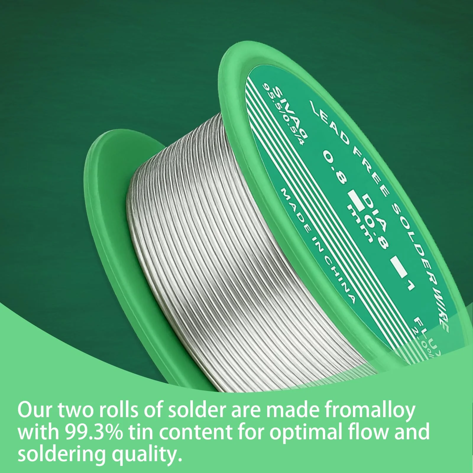 2 Rolls of Solder Lead Soldering Wire with Flux 0.8 mm, 30 g per Roll, for Electronic Repairs and Model Making - Image 5