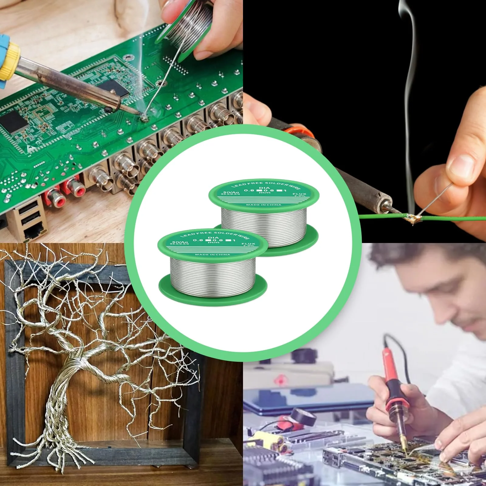 2 Rolls of Solder Lead Soldering Wire with Flux 0.8 mm, 30 g per Roll, for Electronic Repairs and Model Making - Image 7