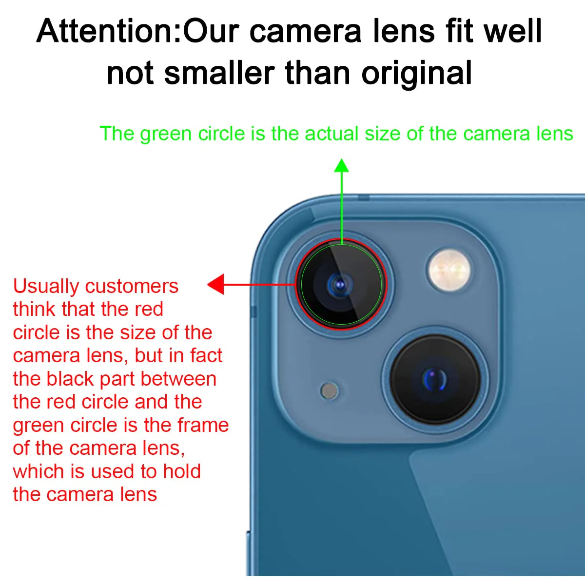 2 Set OEM Back Rear Camera Lens Glass Replacement for iPhone 13 and iPhone 13 Mini with pre-Installed Adhesive and Reparing Toolkit iPhone 13 / iPhone 13 mini - Image 8