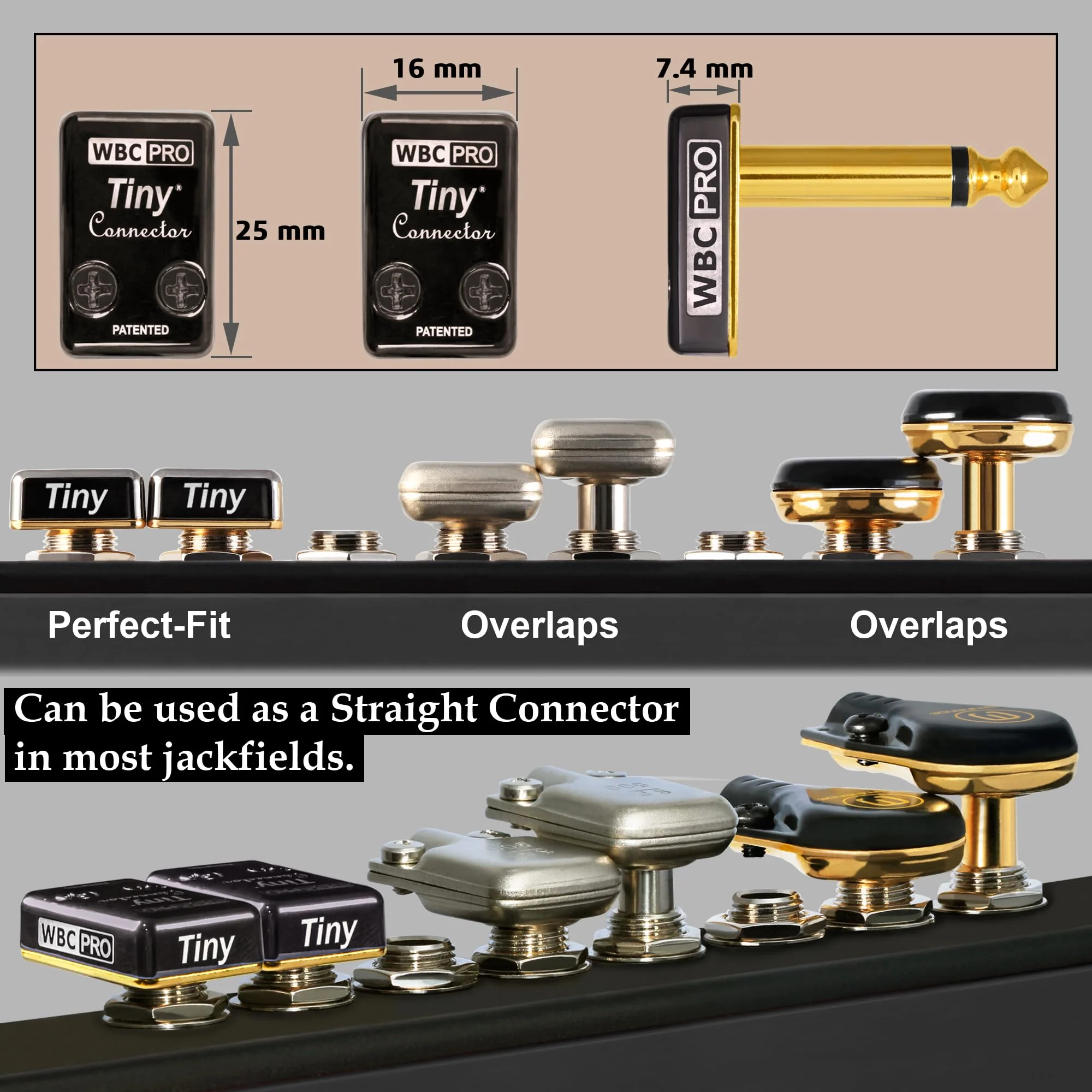 2 Units - 30 Inch - WBC-PRO-Pedal – 22 AWG - Low-Cap (18pF/ft) – Pro-Grade – Graphite-Based - Dual-Shielded Pedal, Effects, Patch, Instrument Cable with Eminence Tiny Gold Plated Angled TS Connectors - Image 3