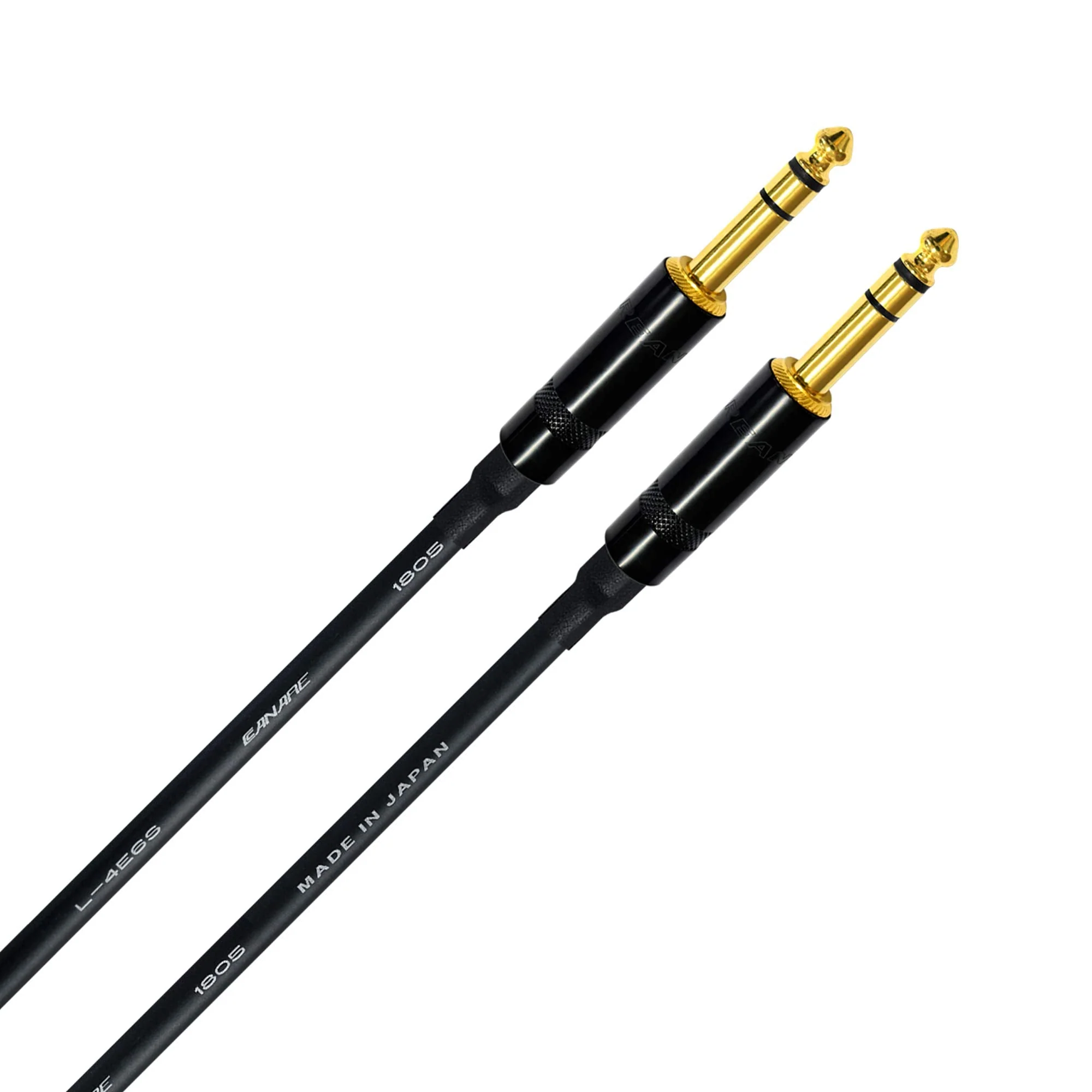 2 Units - 4 Foot - Canare L-4E6S Star Quad, Patch Cable terminated with Neutrik-Rean NYS ¼ Inch (6.35mm) Gold TRS Stereo Phone Plugs - CUSTOM MADE By WORLDS BEST CABLES. - Image 4