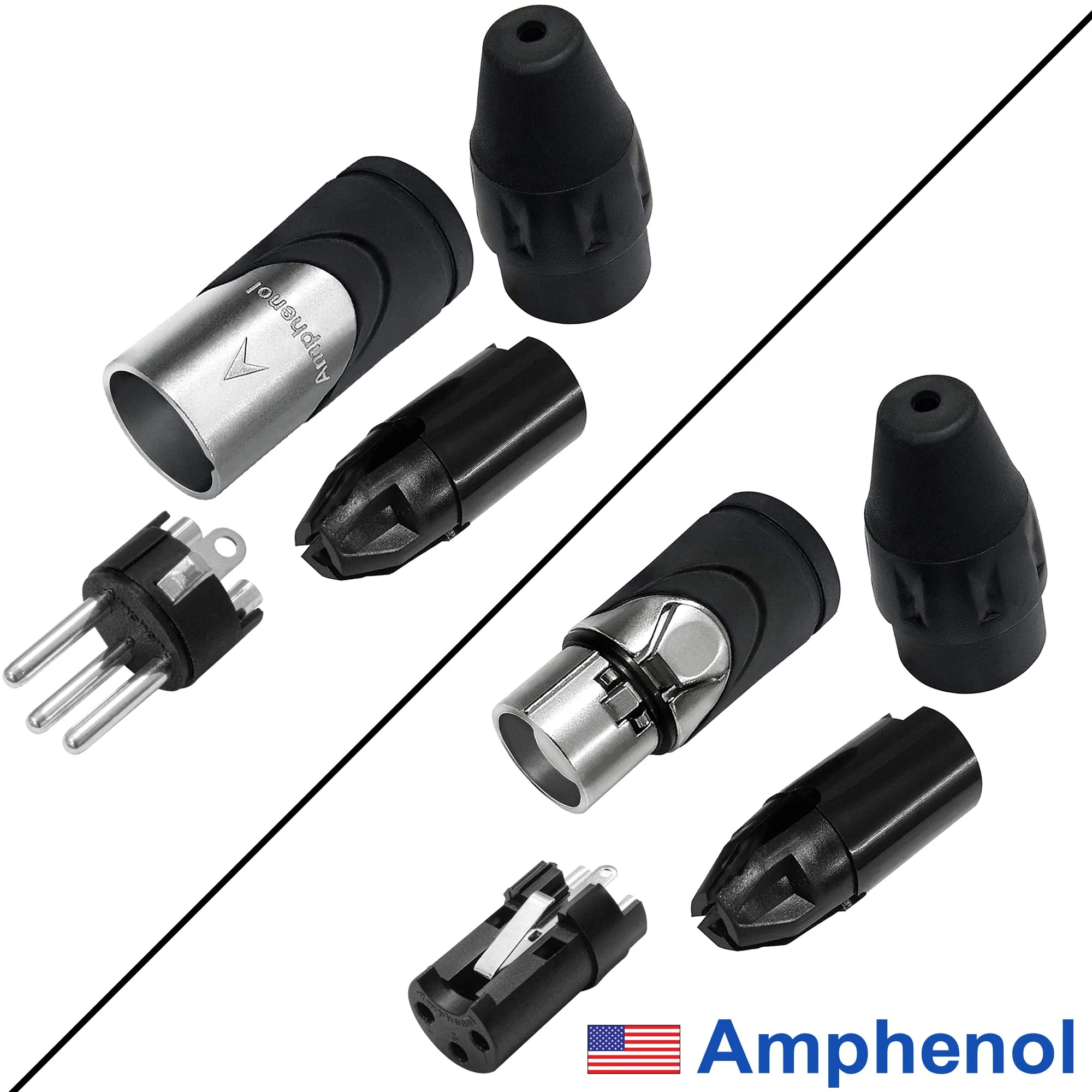 2 Units - 4 Foot - WBC-PRO-Quad Ultra-Silent Ultra-Flexible Balanced Star-Quad Cable with Amphenol Male & Female XLR Plugs & Black Tweed Jacket - Image 8
