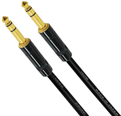 2 Units - 6 Inch - Canare L-4E6S Star Quad, Patch Cable terminated with Neutrik-Rean NYS ¼ Inch (6.35mm) Gold TRS Stereo Phone Plugs - CUSTOM MADE By WORLDS BEST CABLES. - Image 3