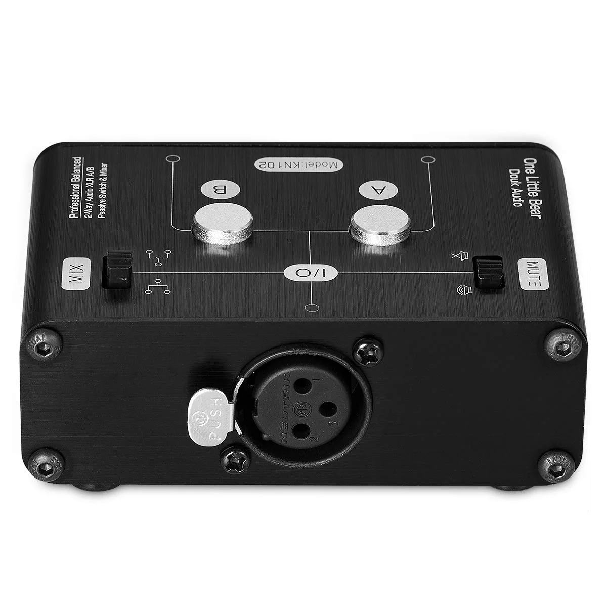 2 Way XLR Balanced Stereo Audio Switcher Passive A/B Mini Switch Box Mixer Sound Splitter (KN102, 1-IN-2-OUT) KN102-1-IN-2-OUT - Image 7
