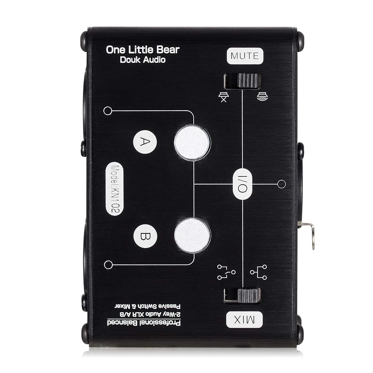 2 Way XLR Balanced Stereo Audio Switcher Passive A/B Mini Switch Box Mixer Sound Splitter (KN102, 1-IN-2-OUT) KN102-1-IN-2-OUT - Image 9