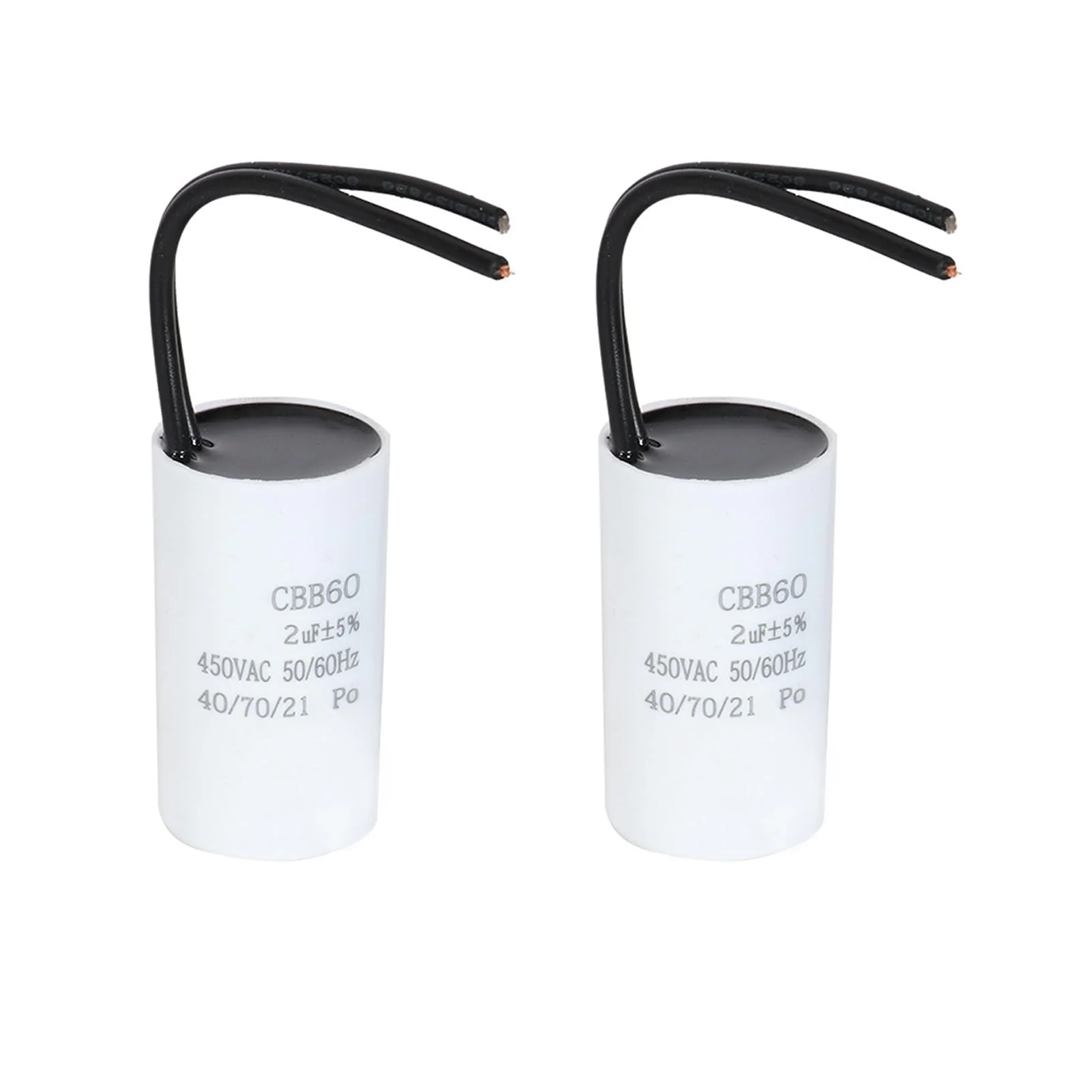 2 x 2µF 450 V CBB60 Capacitor, Starting Capacitor, Motor Capacitor, Work Capacitor for Household Appliances, Durable, Environmentally Friendly, with Cables, Suitable for Circulation Pump, Wall Boiler - Image 7