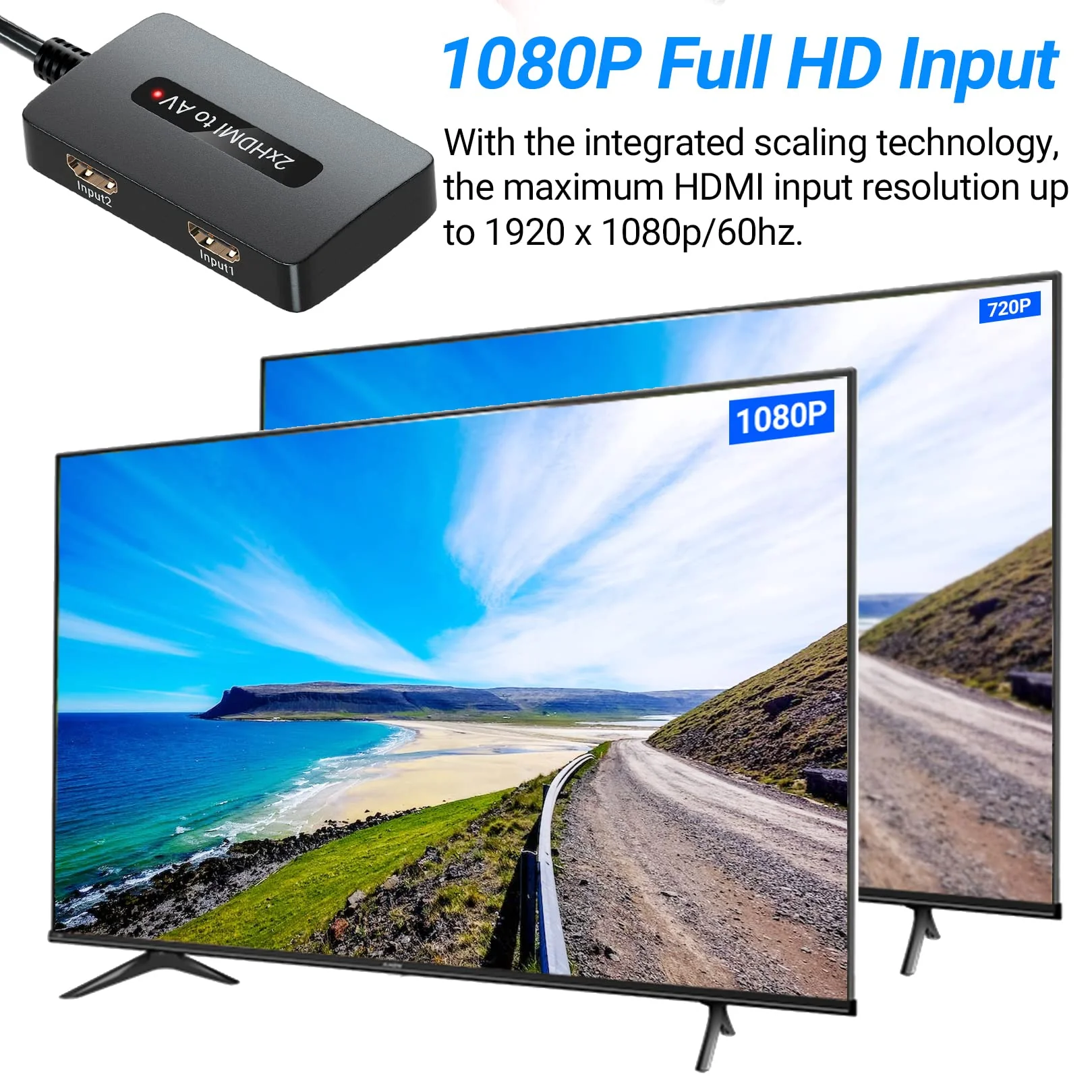 2 x HDMI to RCA Converter, Dual Port HDMI to AV Composite Converter for HD Devices to Display on Old TVs Dual HDMI to RCA - Image 3