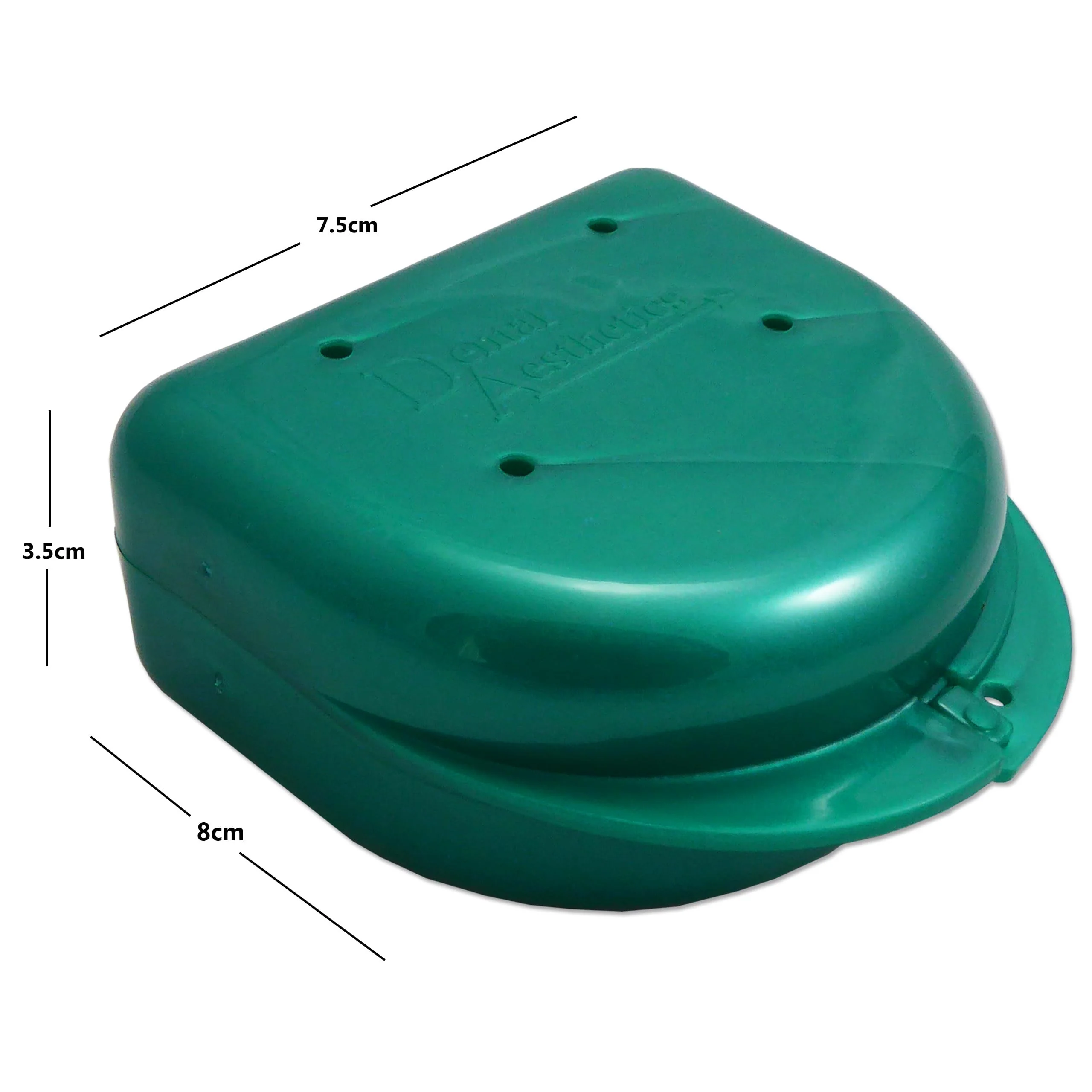 2 x Mouth Guard Box for Ortho Retainers, Sports Dentures, Dentures and More (Purple and Green) Purple and Green. - Image 2