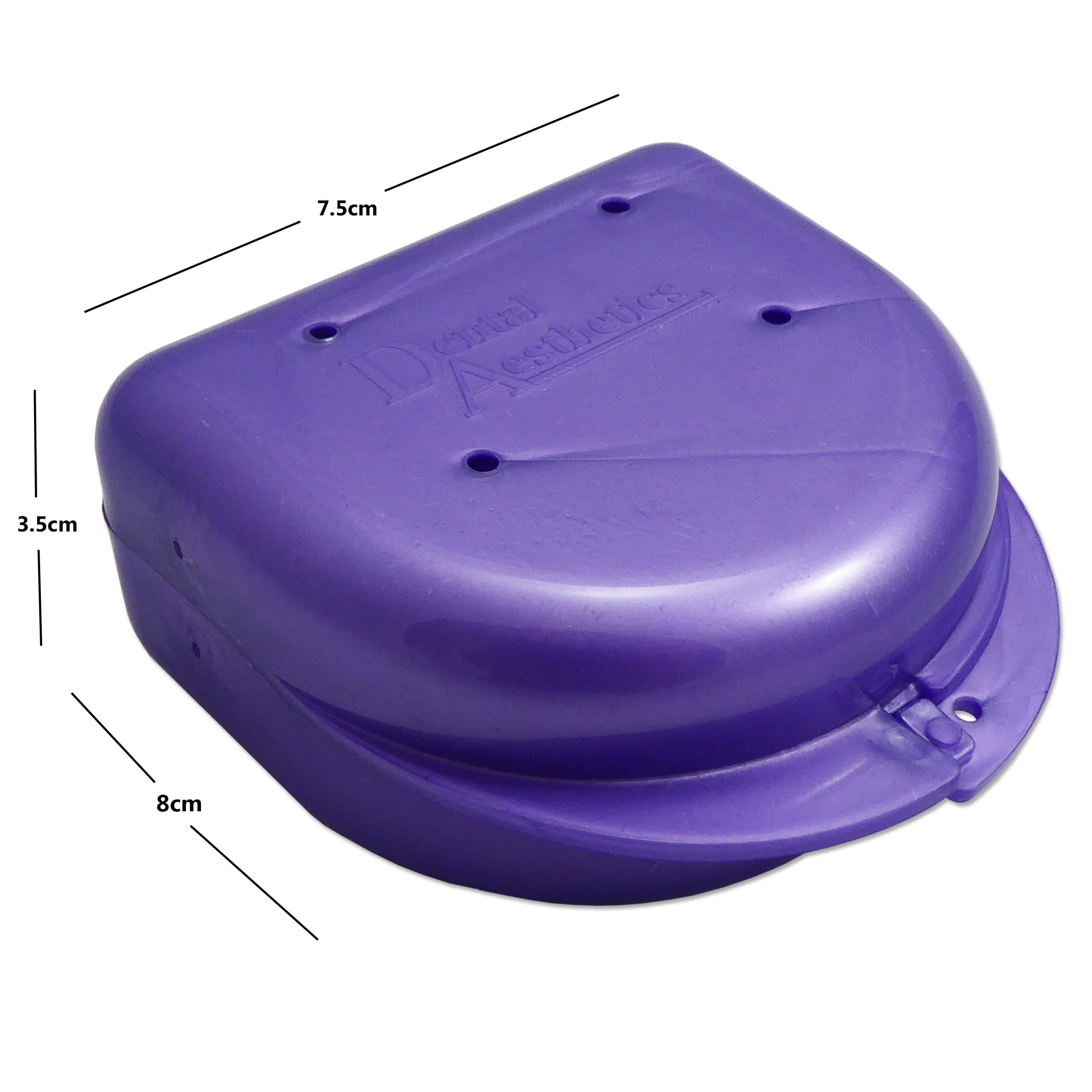 2 x Mouth Guard Box for Ortho Retainers, Sports Dentures, Dentures and More (Purple and Green) Purple and Green. - Image 3