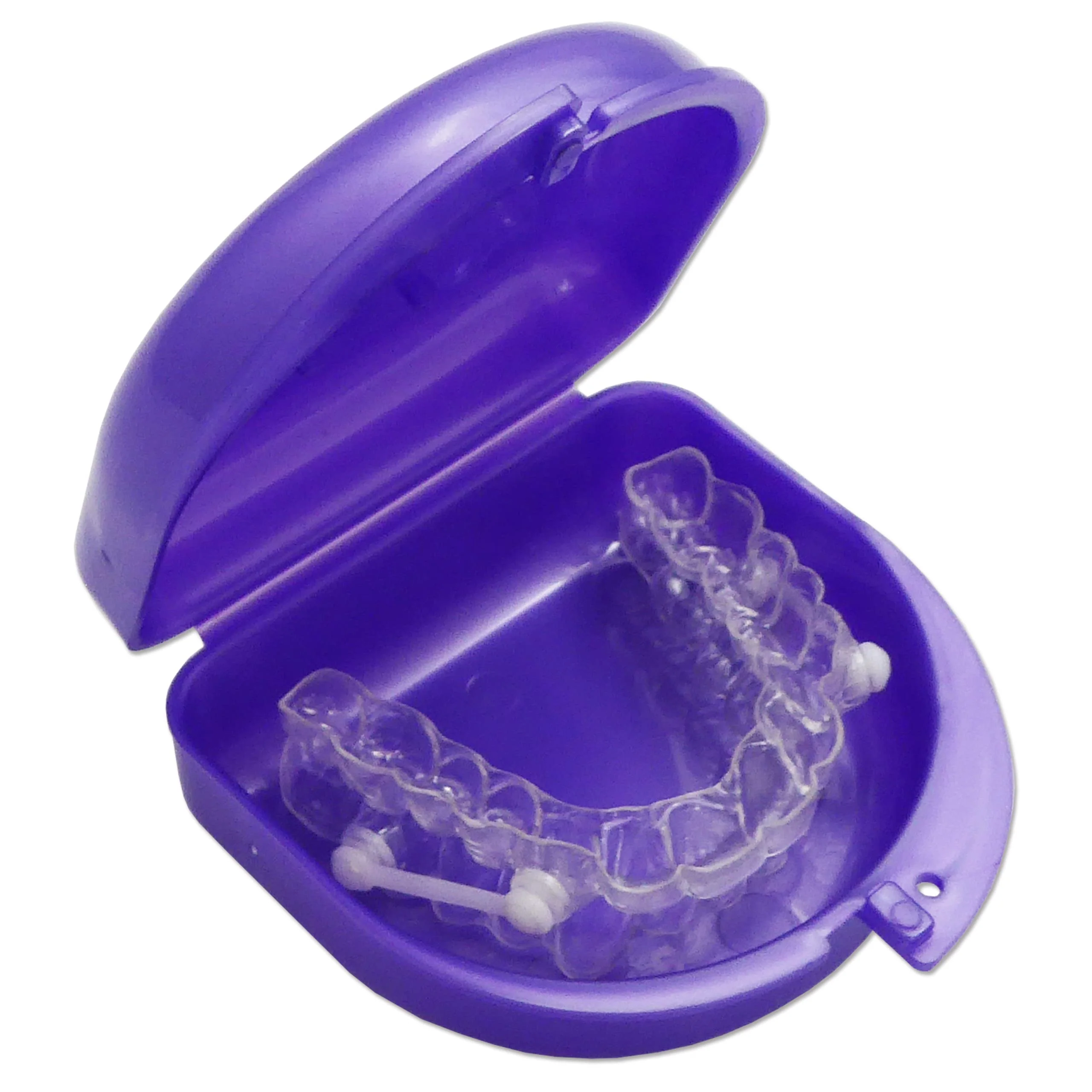 2 x Mouth Guard Box for Ortho Retainers, Sports Dentures, Dentures and More (Purple and Green) Purple and Green. - Image 6