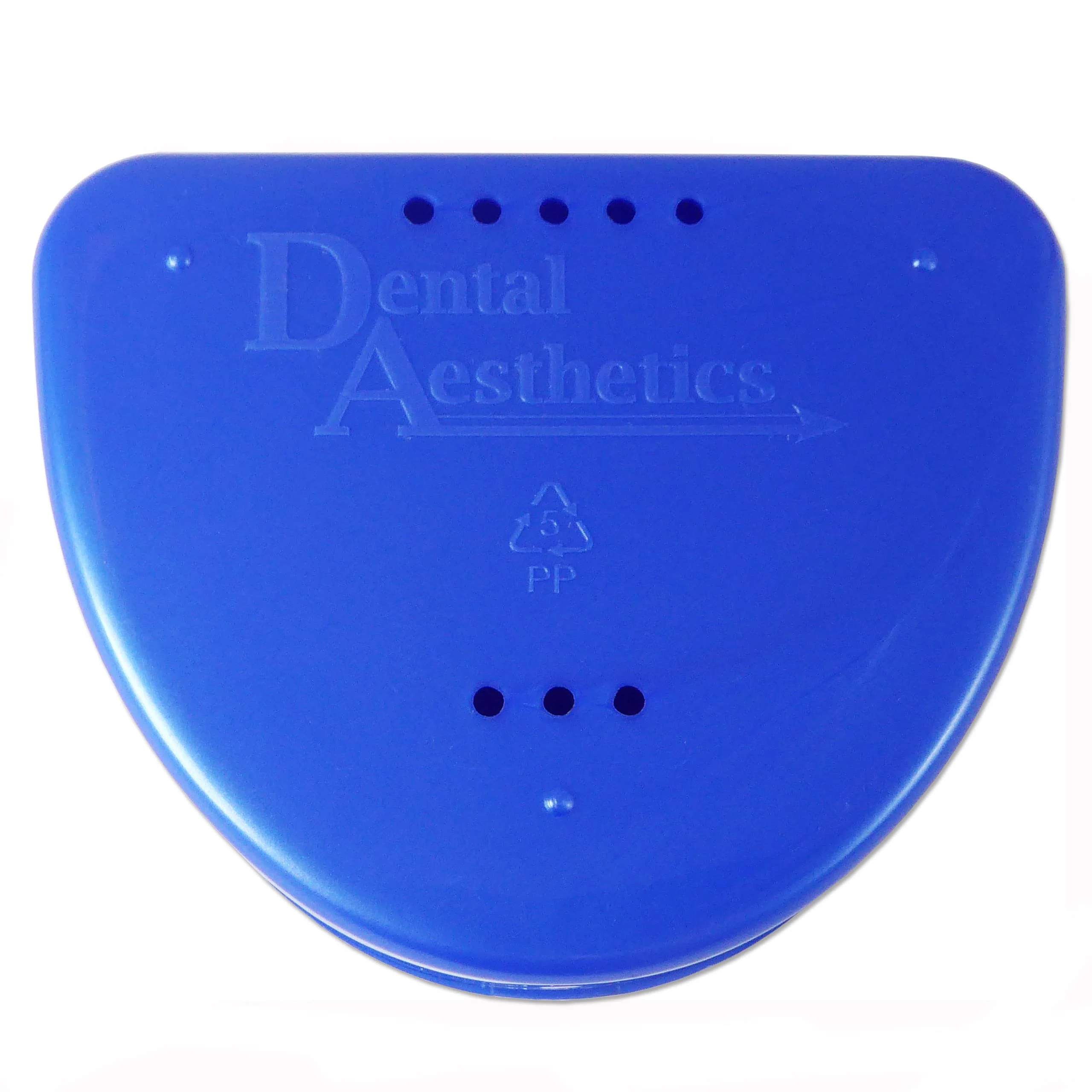 2 x Slim Orthodontic Case - Box for Braces, Whitening Splints, Dentures & More (Blue & White), blue/white, plain - Image 3