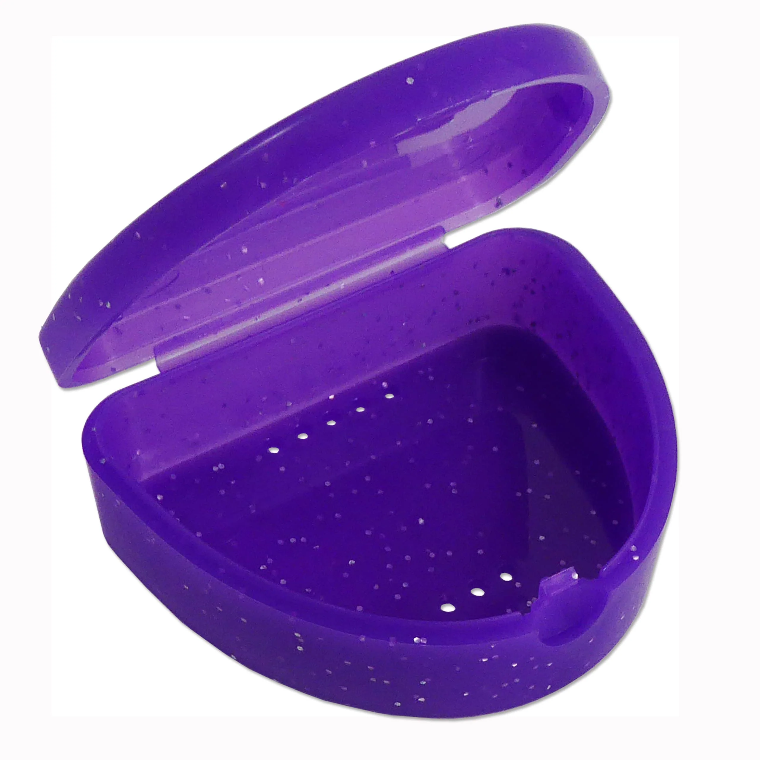 2 x Slim Orthodontic Case - Box for Braces, Whitening Splints, Dentures & More (Glitter Pink & Glitter Purple) - Image 6