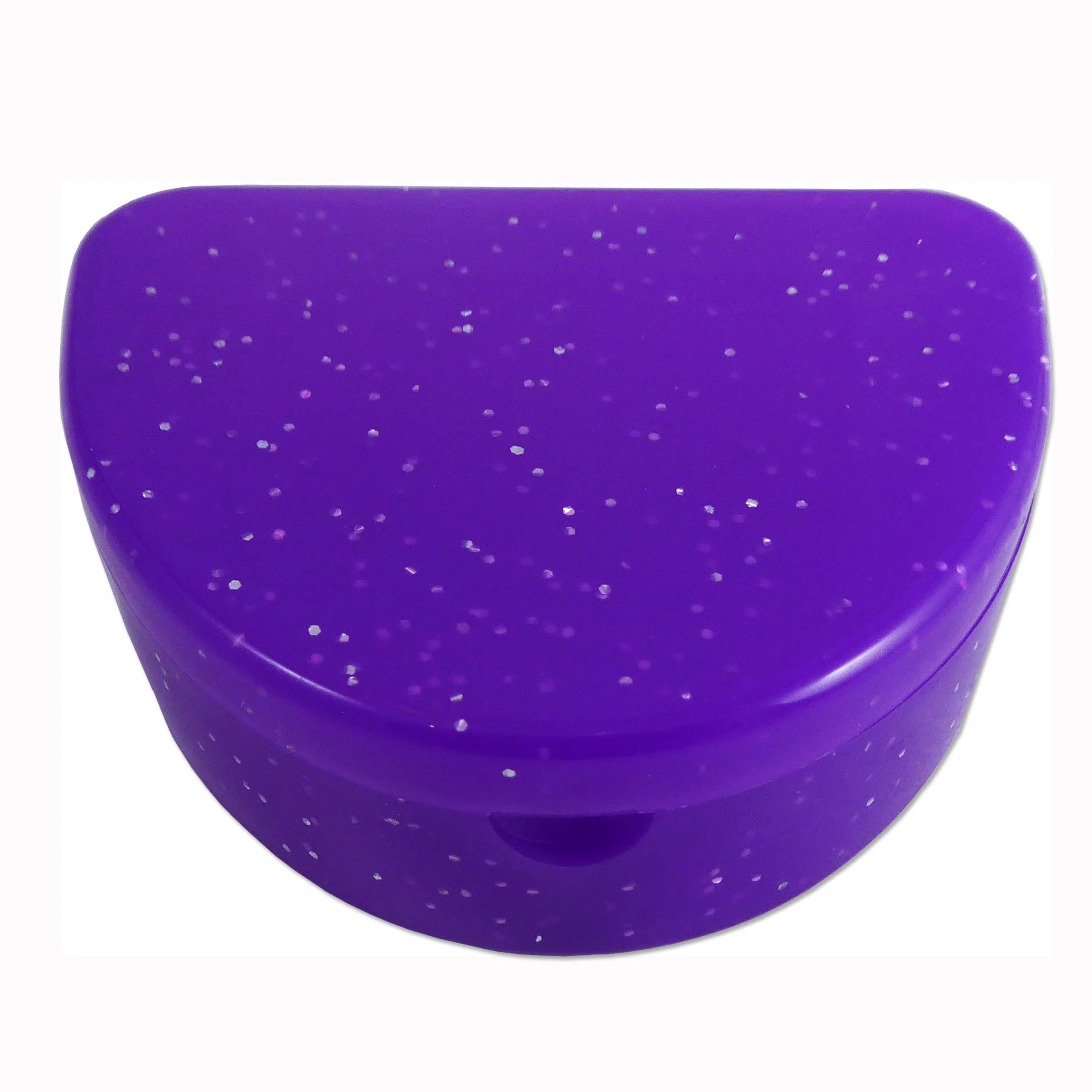 2 x Slim Orthodontic Case - Box for Braces, Whitening Splints, Dentures & More (Glitter Pink & Glitter Purple) - Image 7