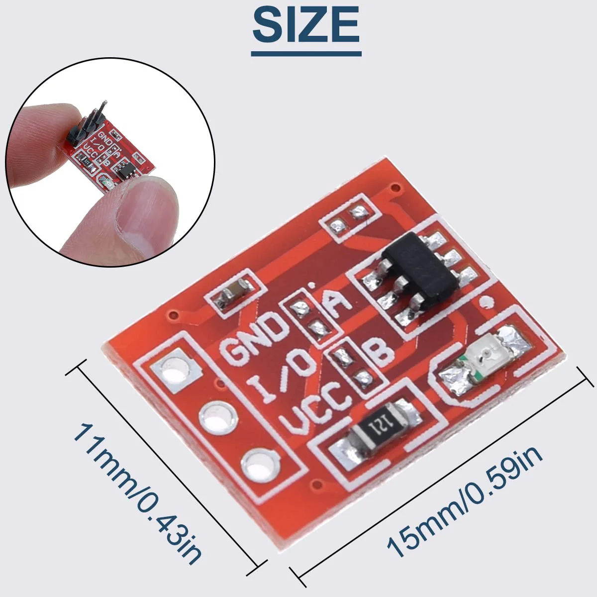 20 Pcs TTP223 Touch Button Module Self-Locking Jog Capacitive Touch Key Switch Sensor Module Single Channel for Arduino with Dupont Cable - Image 6