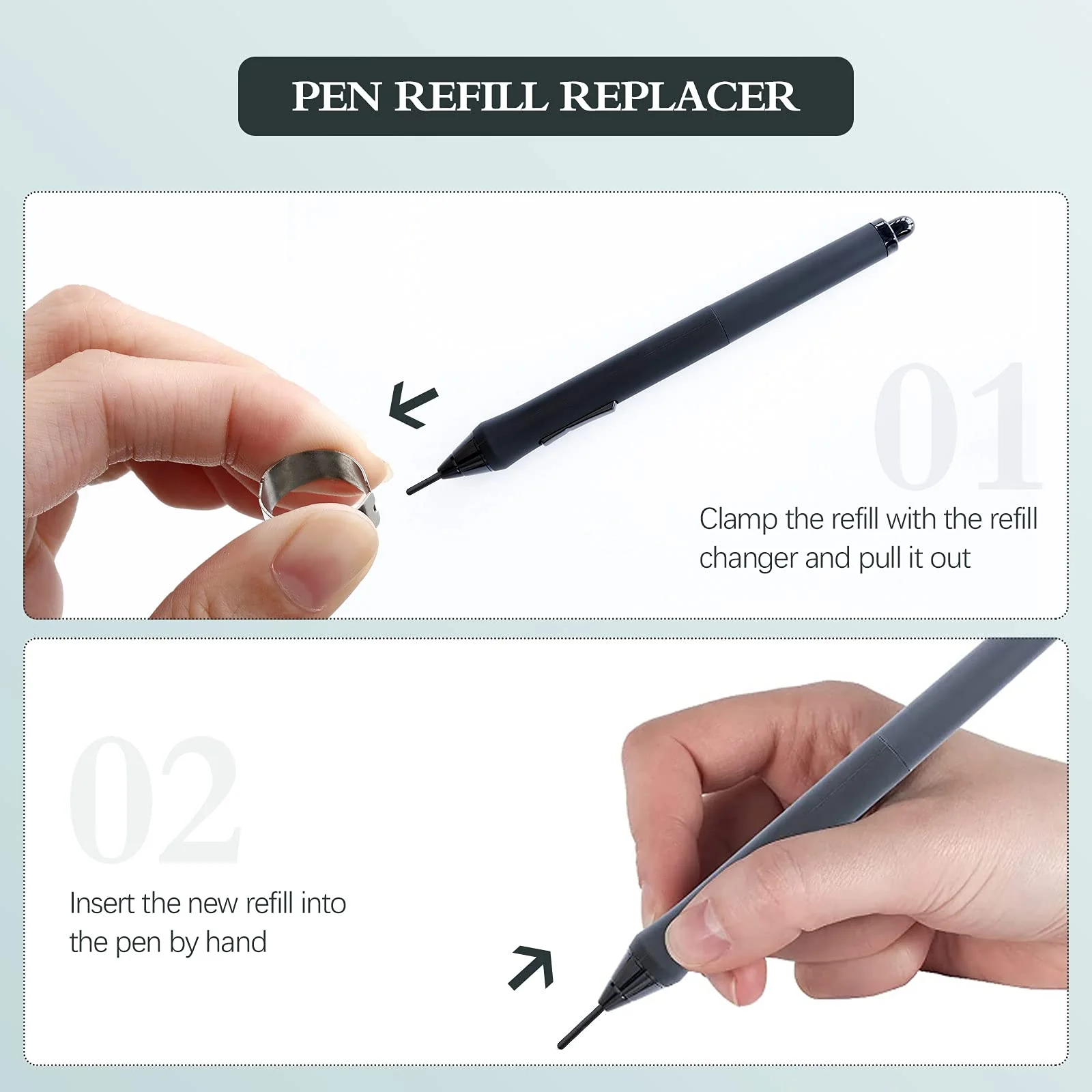 20 Pieces Replacement Standard Pen Nibs Black Replacement Refill Pen Nibs Standard Nibs Drawing Pen Compatible with Wacom Bamboo Intuos CTL471 CTL671 CTL672 CTH480 - Image 6
