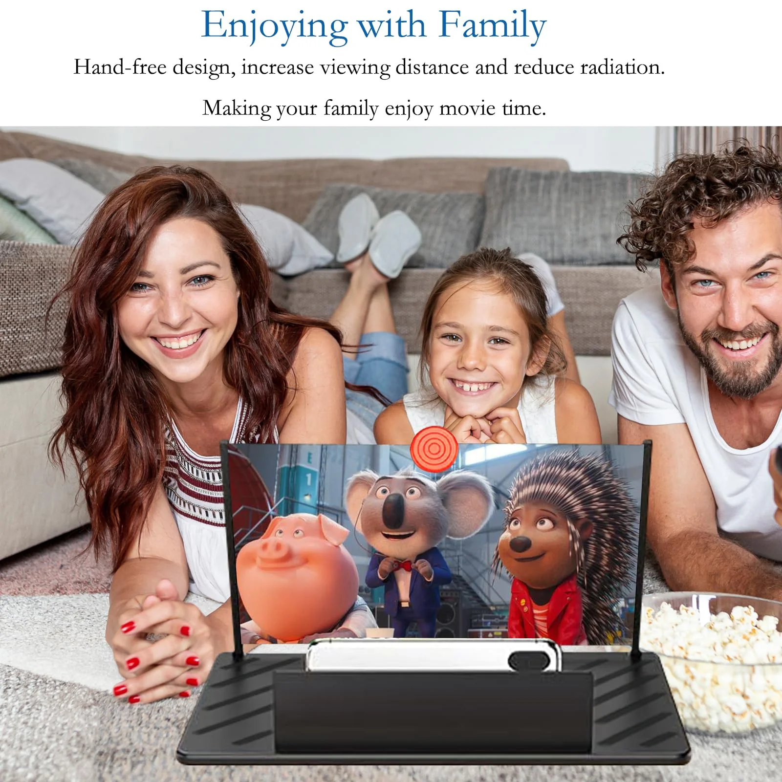 20" Screen Magnifier for Smartphone –3D HD Mobile Phone Magnifying Projector Screen Enlarger Expanders for Movies, Videos, and Gaming–Foldable Phone Stand with Screen Amplifiere(Black -20inch) Black -20inch - Image 6