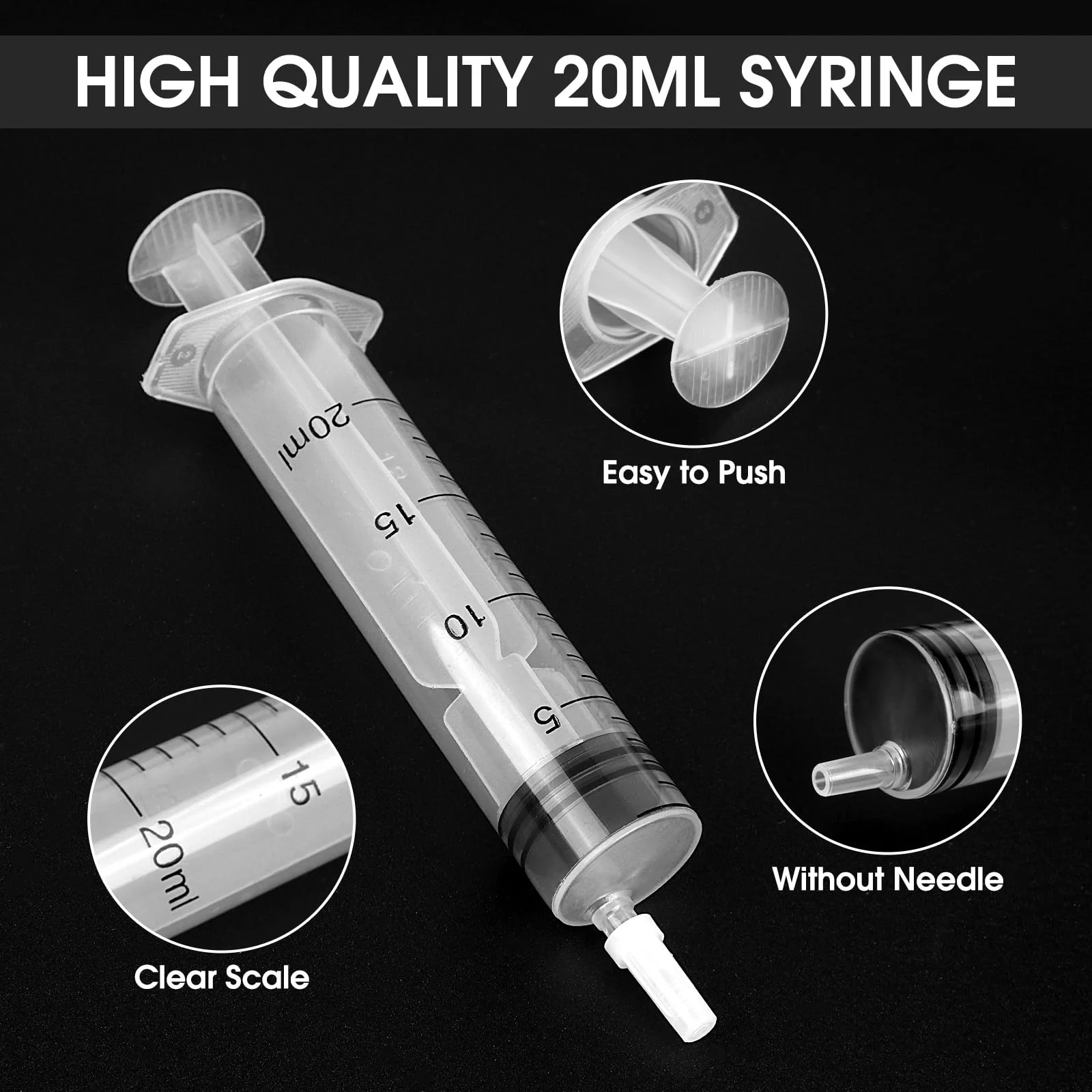 20 x 20 ml syringes, sterile syringes with lid, plastic syringe for oil, brake fluid, reusable plastic syringe for small pet feeding, engine oil or brake fluid 20 Stück 20 ml. - Image 3